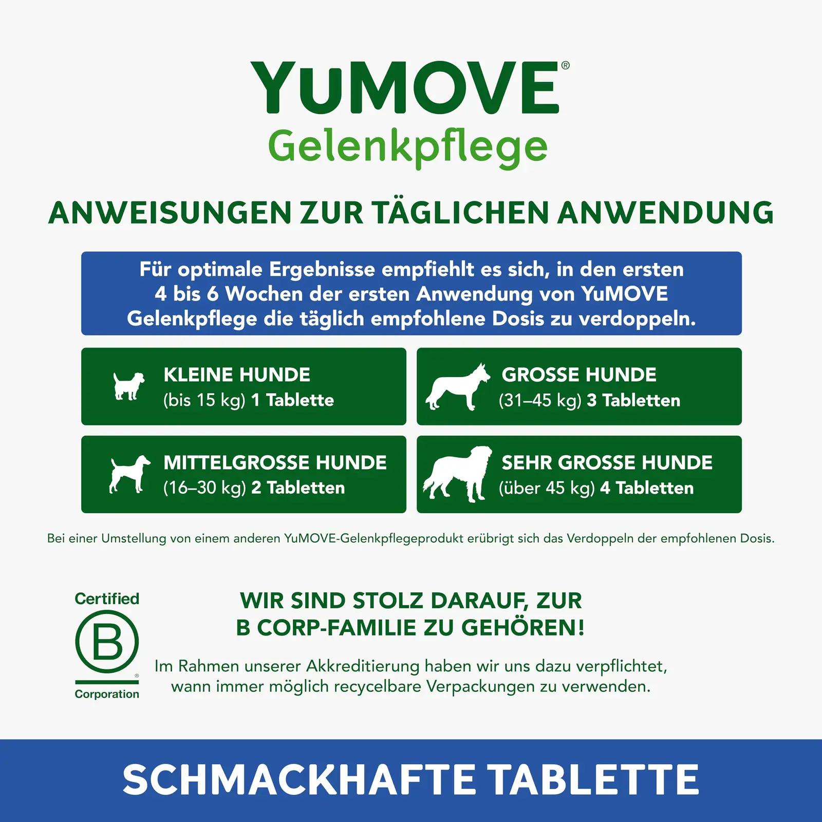 YuMOVE toetav liigeste toidulisand koertele – Grünlippmuschel 120 – pilt 6