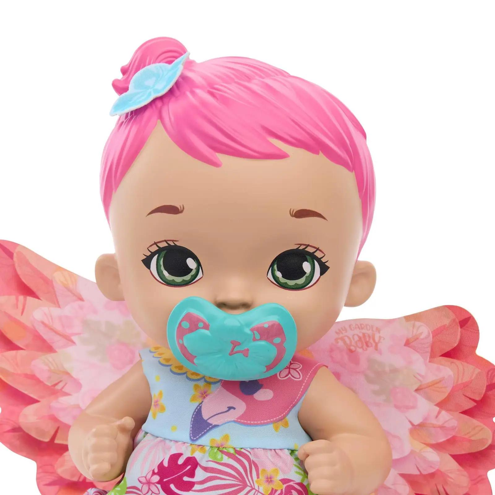 Mattel pehme plastist interaktiivne nukuke Flamingo 30 cm – kasutusnäide