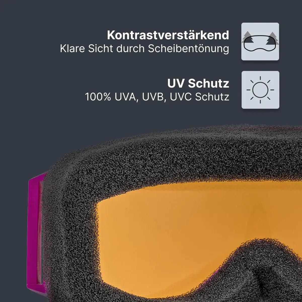 Uvex laste suusaprillid – kerge plastik, anti-fog kaitse – pakend ja tarvikud
