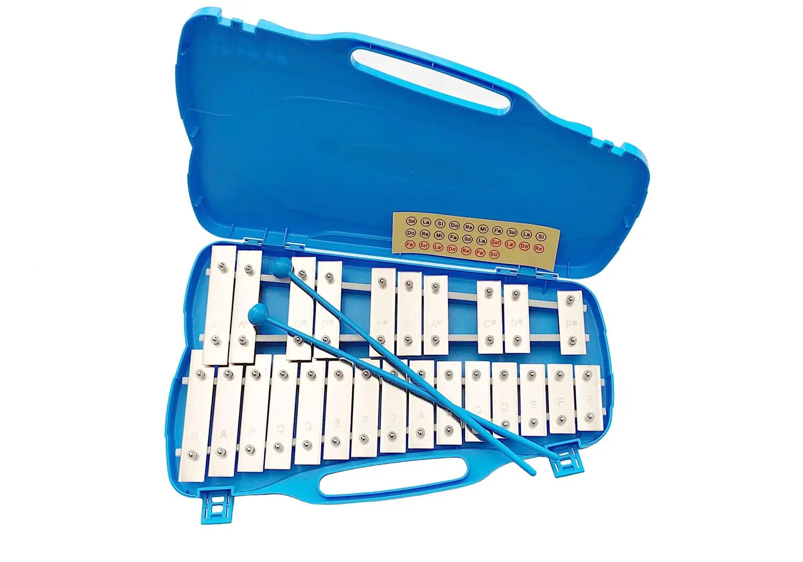 GEWA metallklangplaatidest glockenspiel — kaasaskantav ja täpne