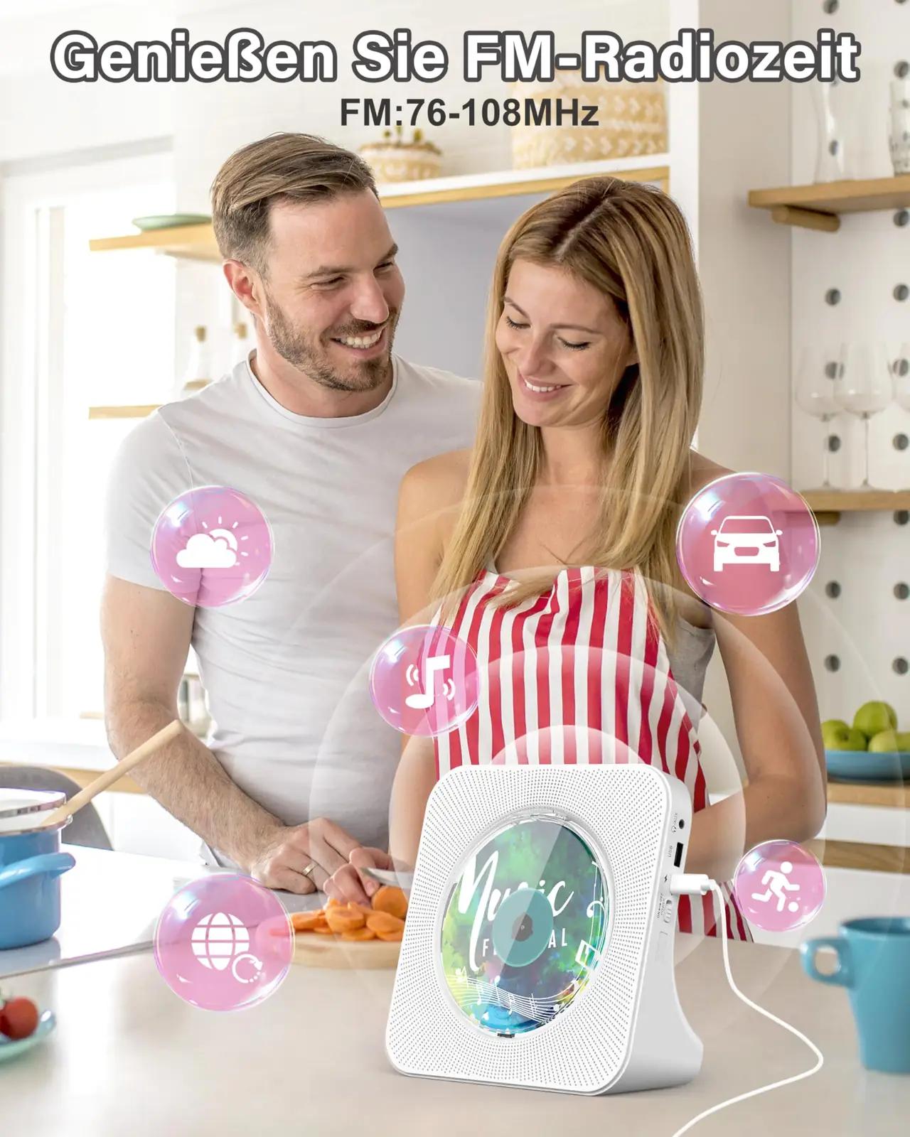 Greadio kaasaskantav CD-mängija Bluetoothiga – lisavaade
