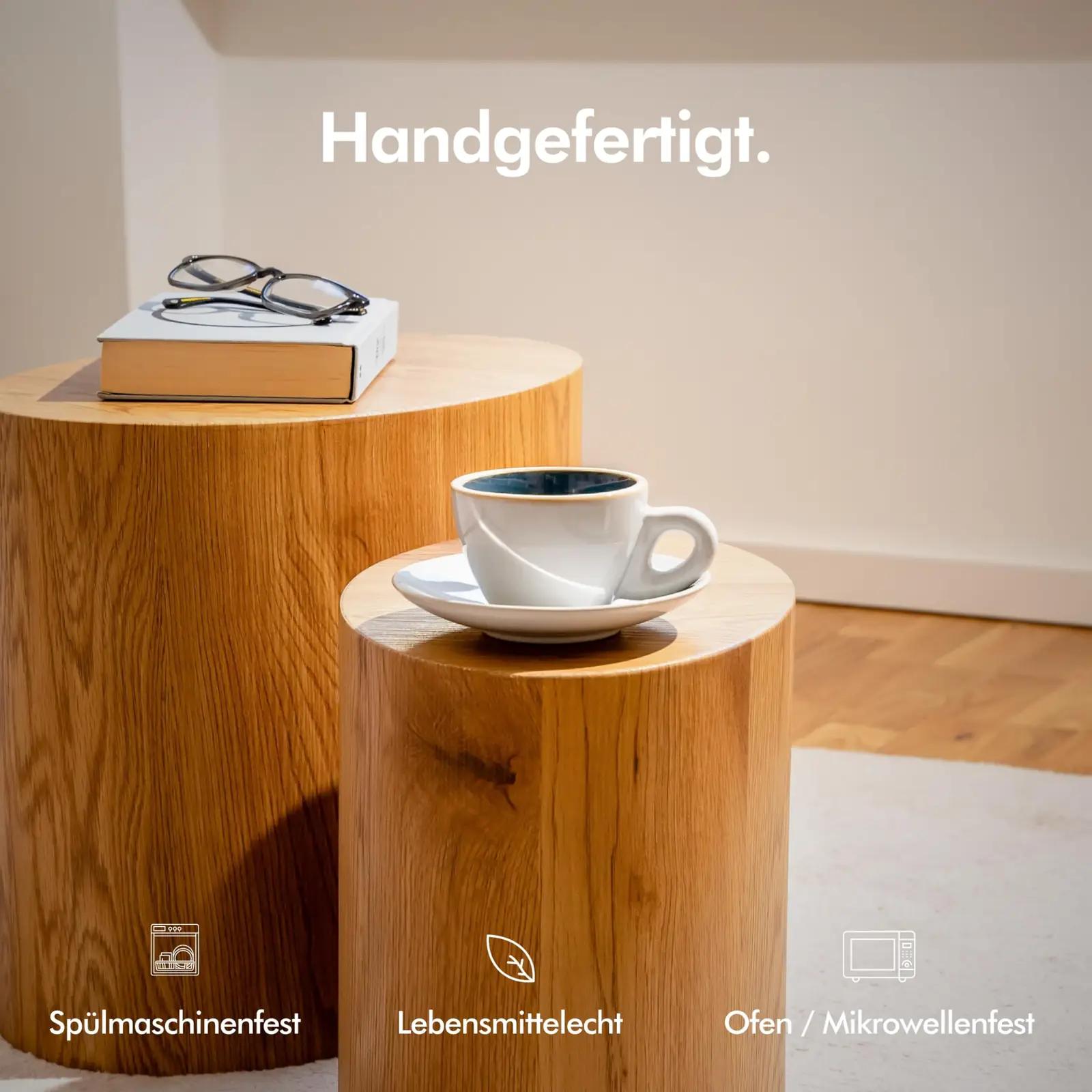 KIVY keraamiline cappuccino-tasside komplekt — paks sein – pakend ja tarvikud