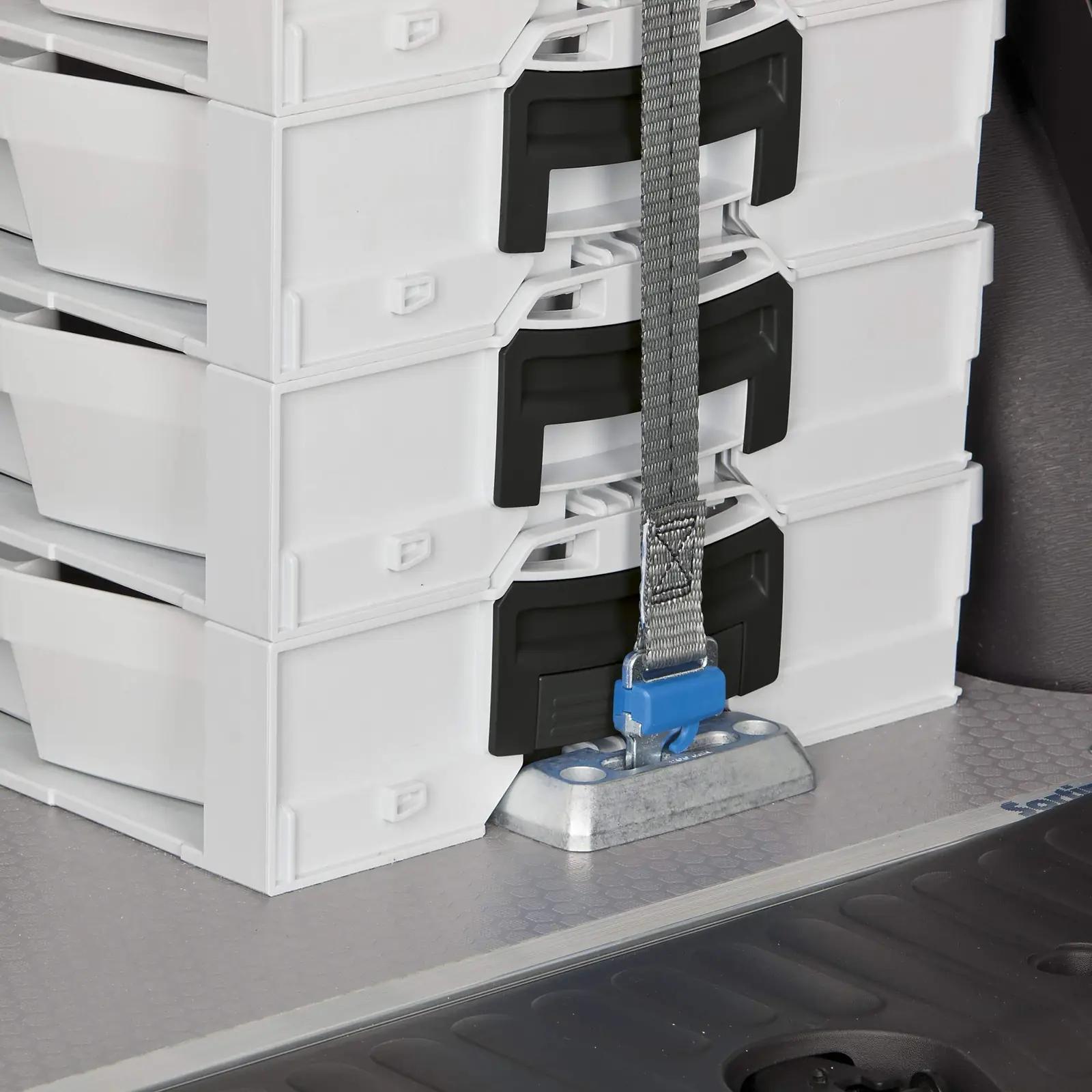 L-BOXX alumiiniumist kinnituskinnitus ja 3m kinnitusrihm – kasutusnäide