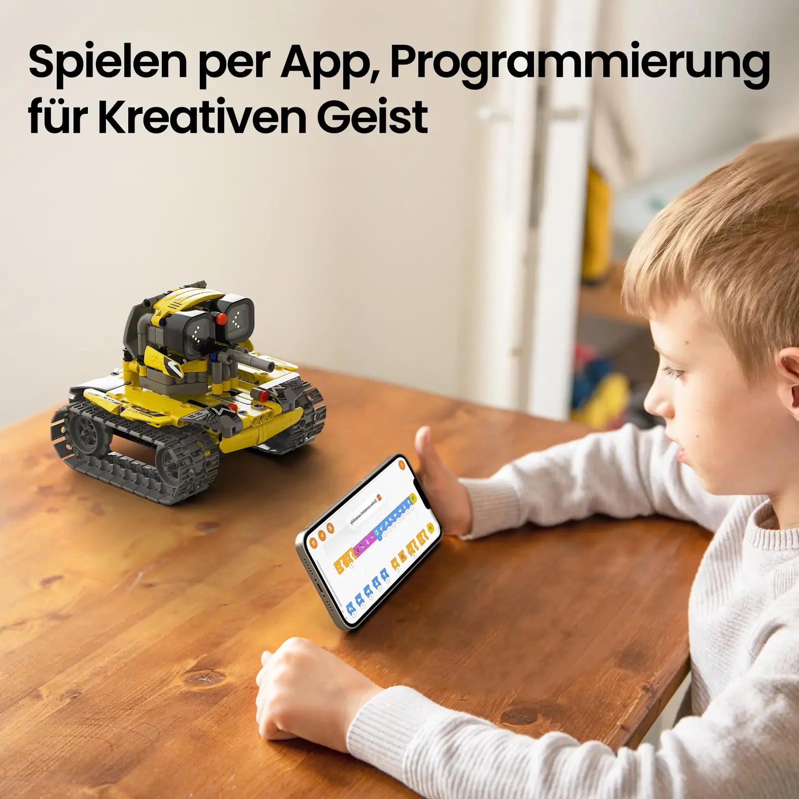 Sillbird kollane 5-in-1 programmiga robot — loov mänguasi – kasutusnäide
