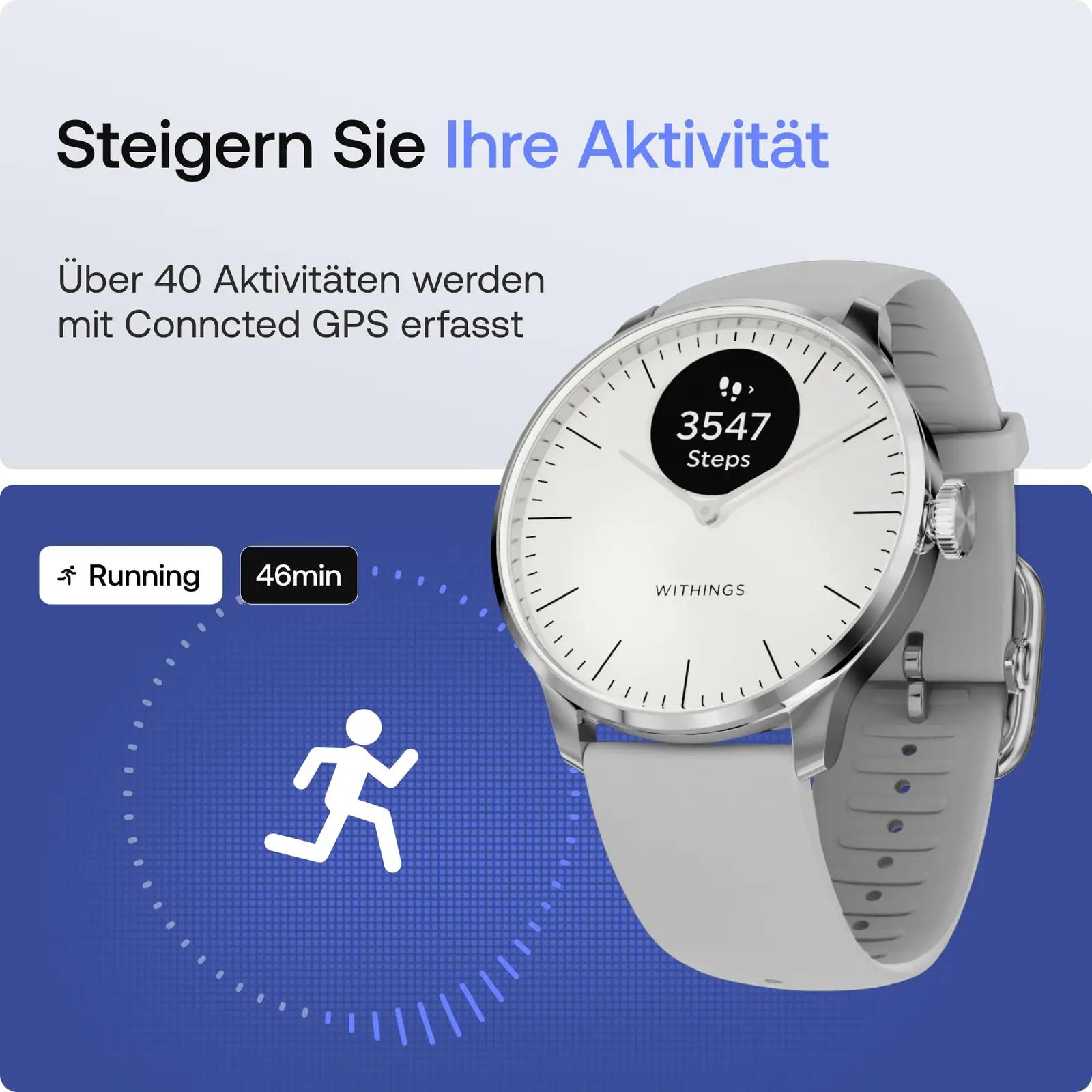 Withings roostevaba hübriidsõrmuslik nutikell — elegantne 37mm – lisavaade