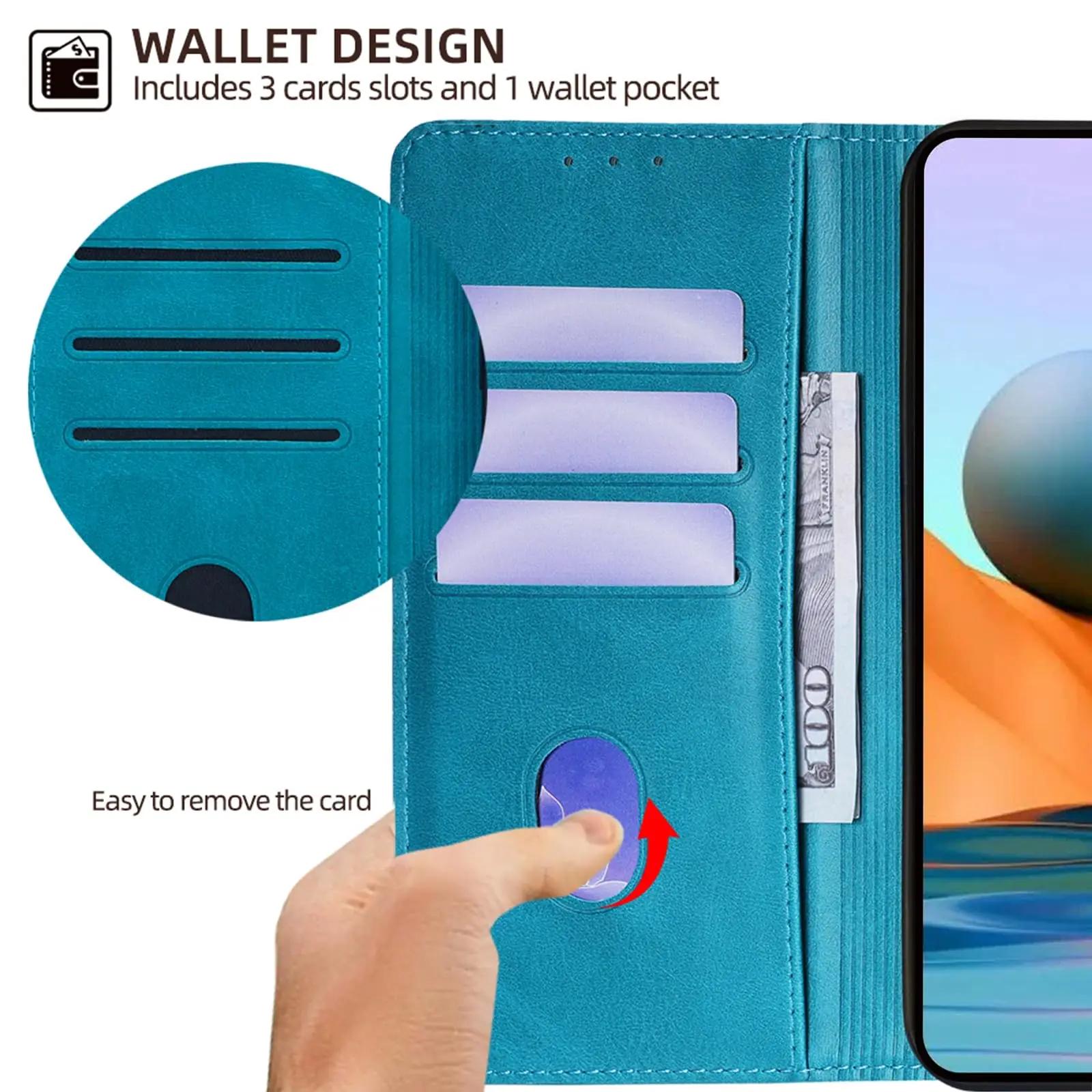 Vauki Redmi Note 10 Pro 4G klappümbrised – detailne lähivaade
