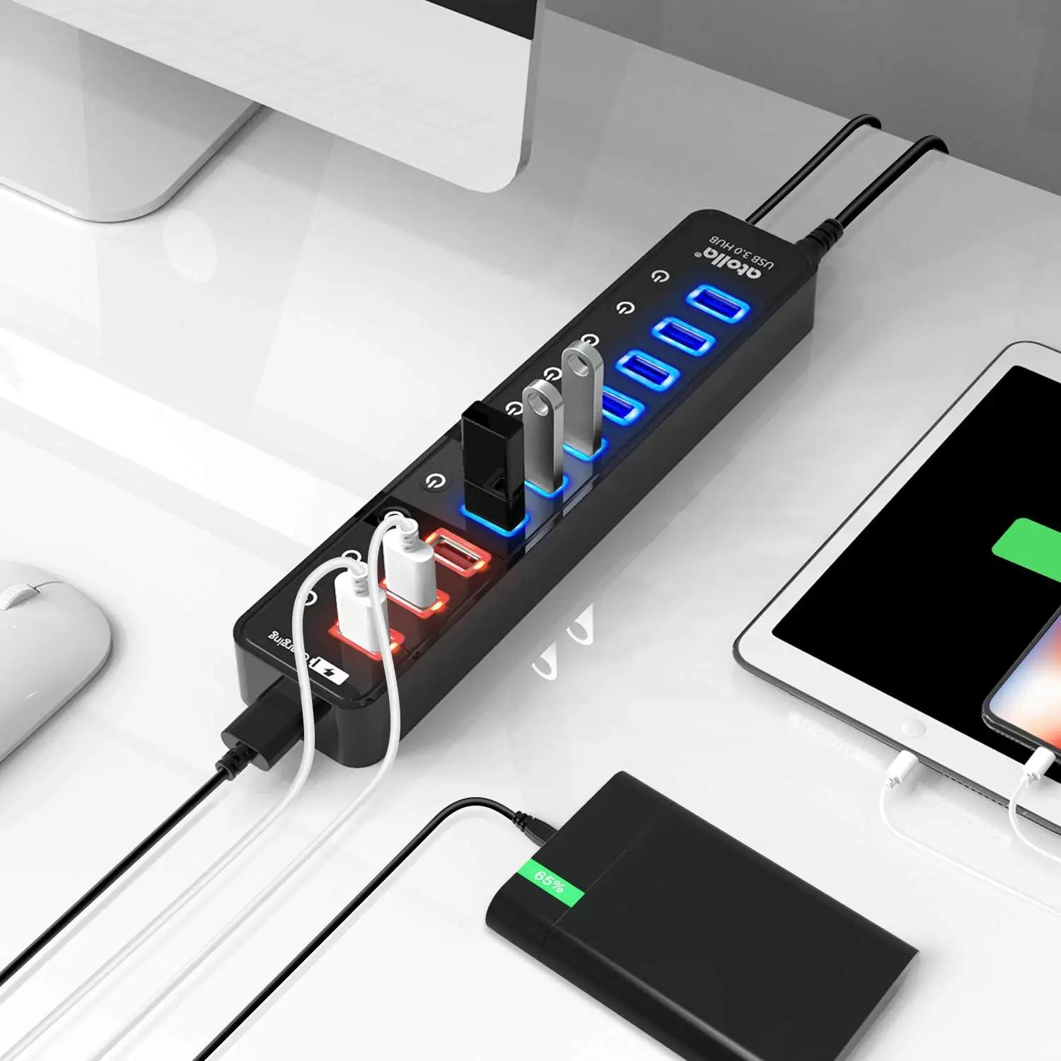 atolla USB-jaotur 11 pordiga — kompaktne nutikas laadimine – pilt 7