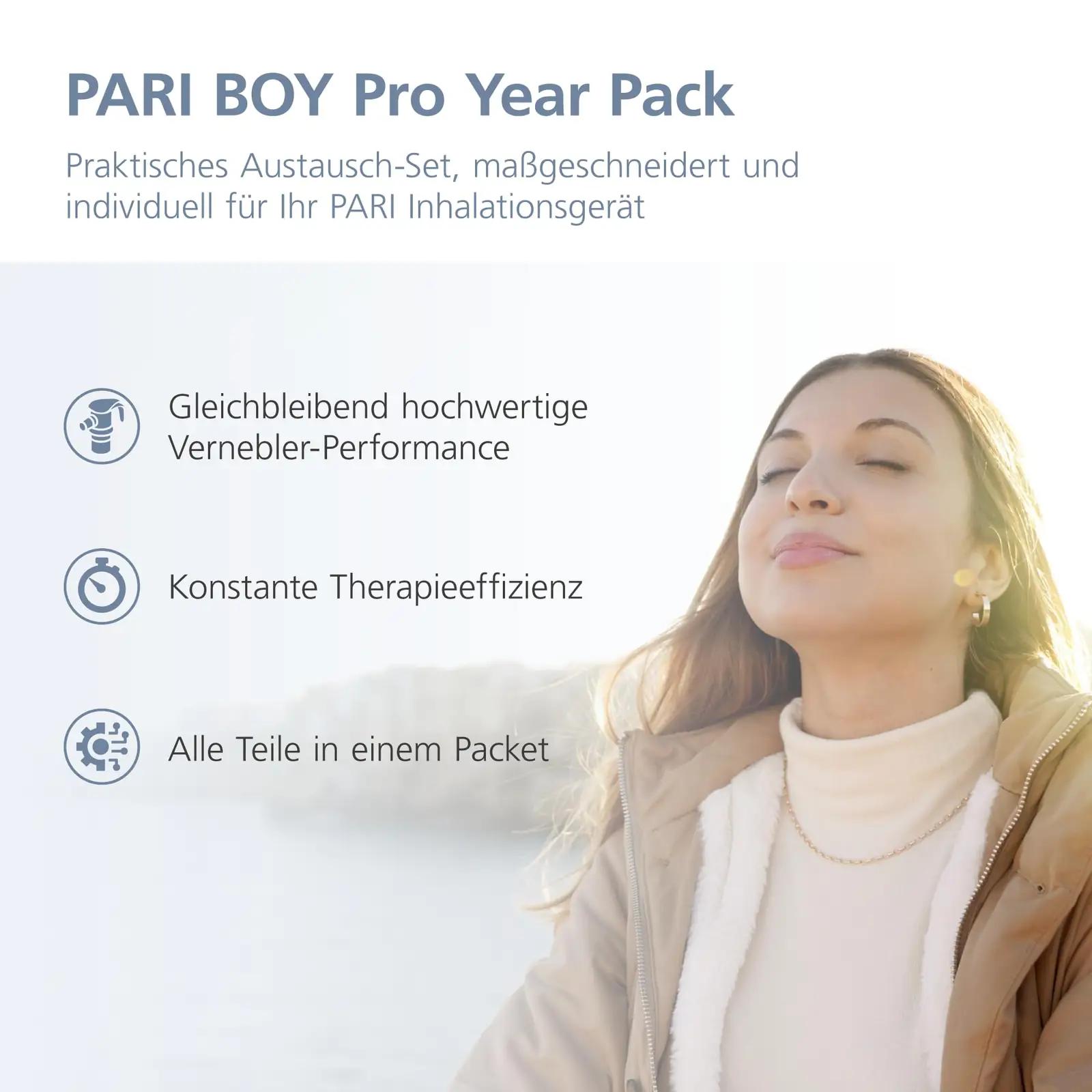 PARI asendusetu komplekt inhalatsiooniks — vastupidav ja – pakend ja tarvikud