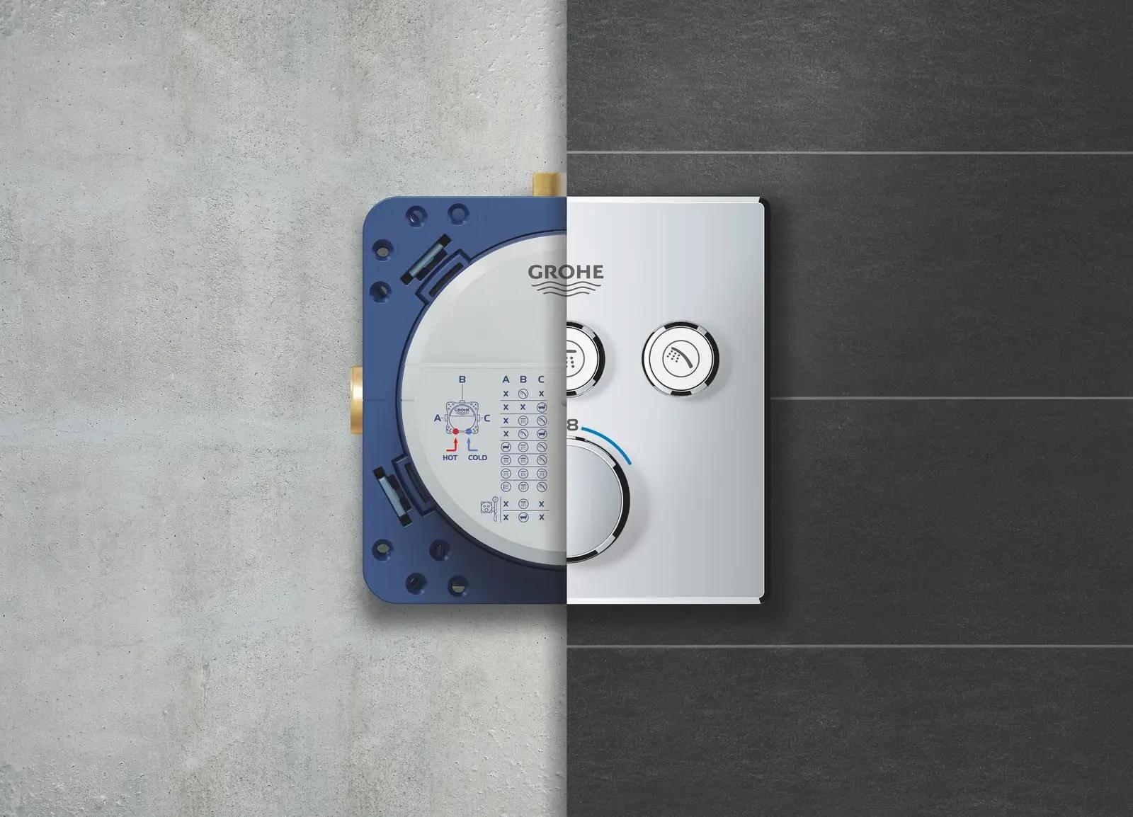 GROHE paindlik messingtükk Rapido SmartBox — ruumisäästlik – lisavaade