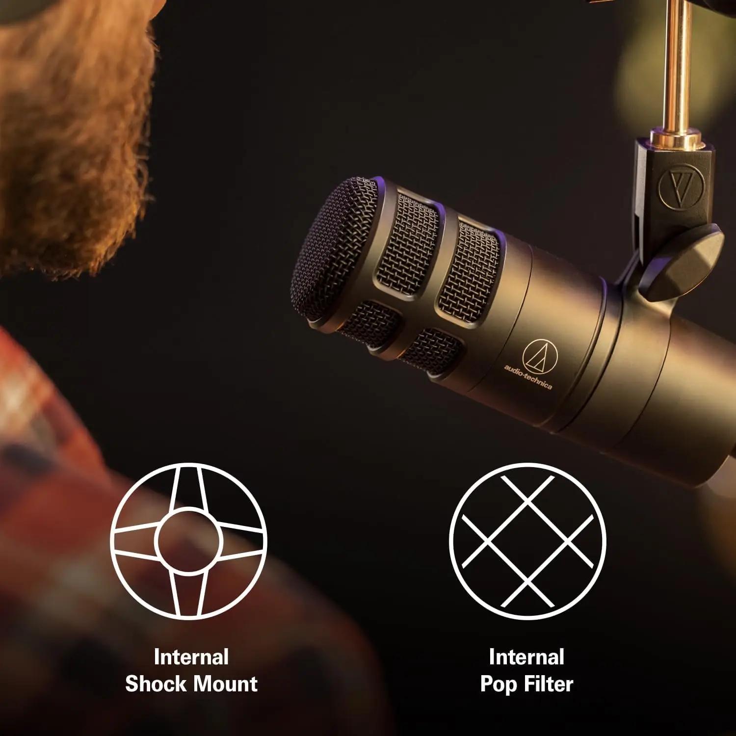 Audio-Technica must podcast-mikrofon AT2040 – vastupidav voog – kasutusnäide