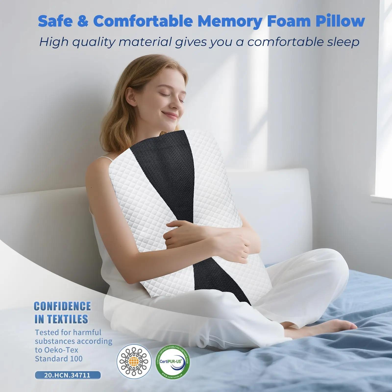 SAHEYER mäluga ergonomiline kaelapadi – mugav uni – pilt 6
