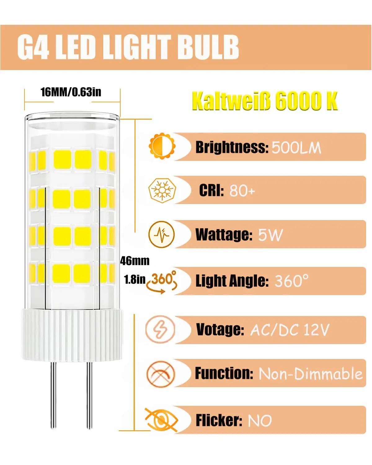 ZFQ energiasäästlik G4 LED 5W 12V – superhele valgus – detailne vaade