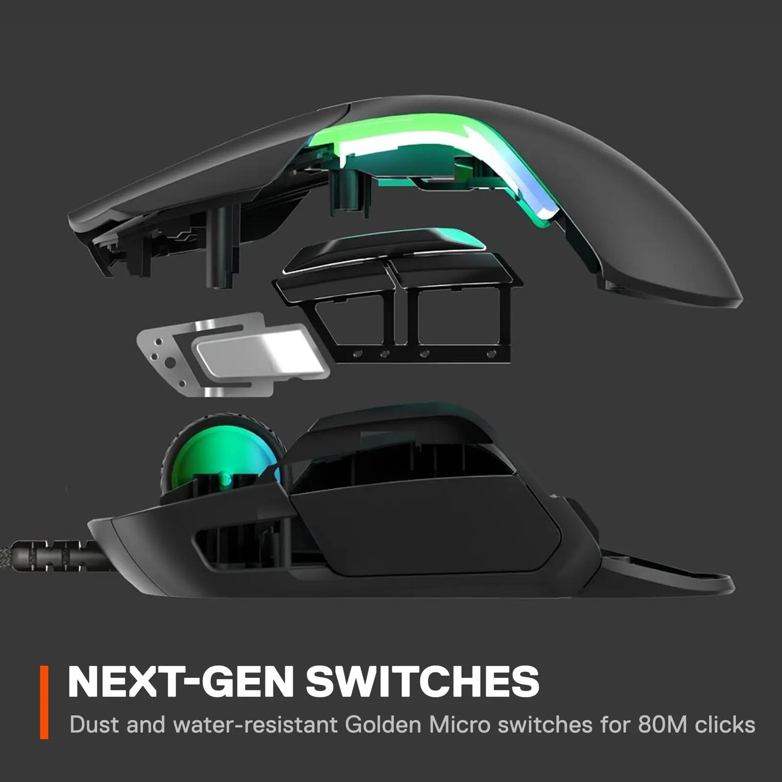 SteelSeries ergonoomiline mänguhiir Rival 5 — vastupidav ABS – pilt 6