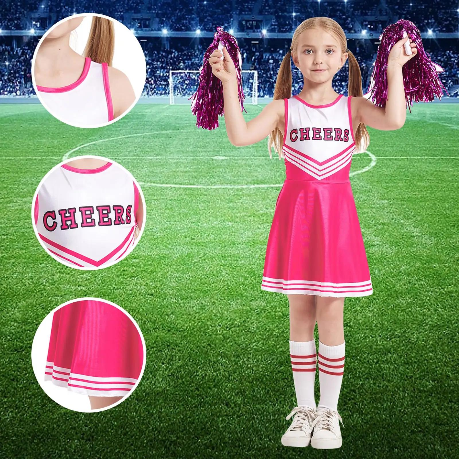 Cnexmin roosa princesstiline cheerleader-kostüüm lastele – kasutusnäide