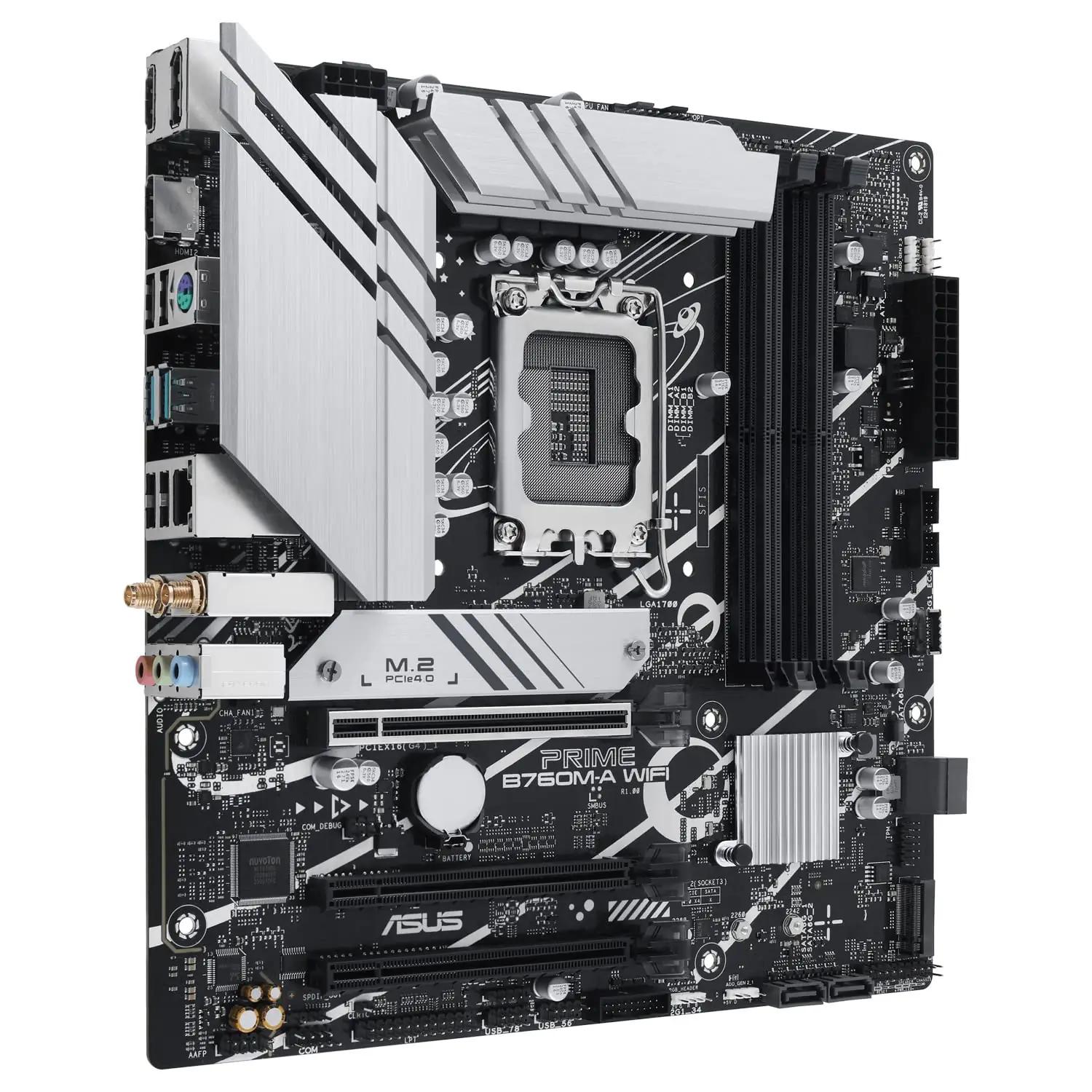 ASUS emaplaat PRIME B760M-A WIFI – kompaktne DDR5 tugi – kasutusnäide