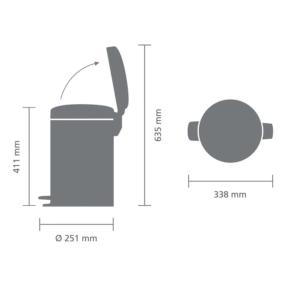 Brabantia matt must prügikast 12 L — vastupidav ja stiilne – pilt 7