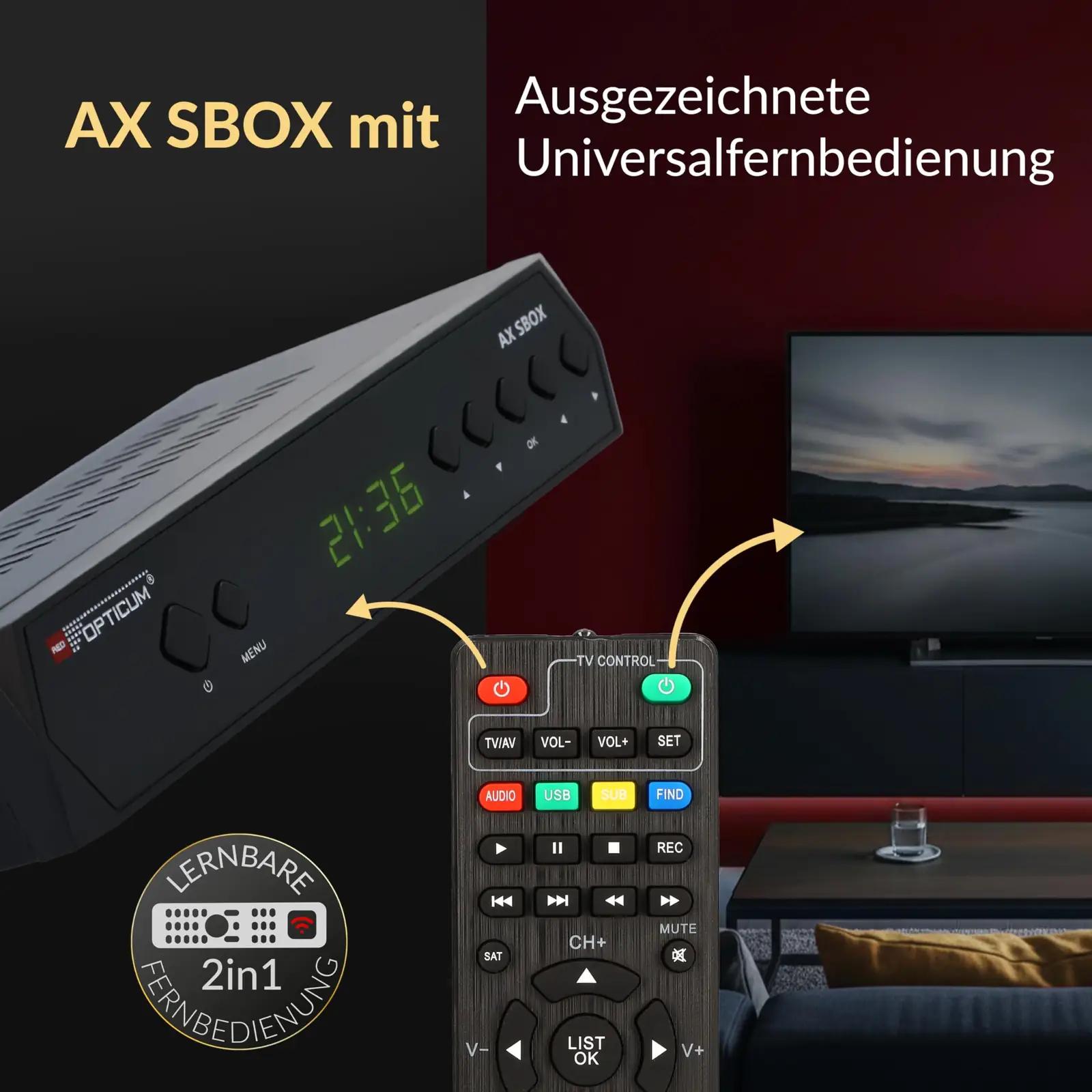 RED OPTICUM HD vastuvõtja salvestusfunktsiooniga S-BOX PVR – lisavaade