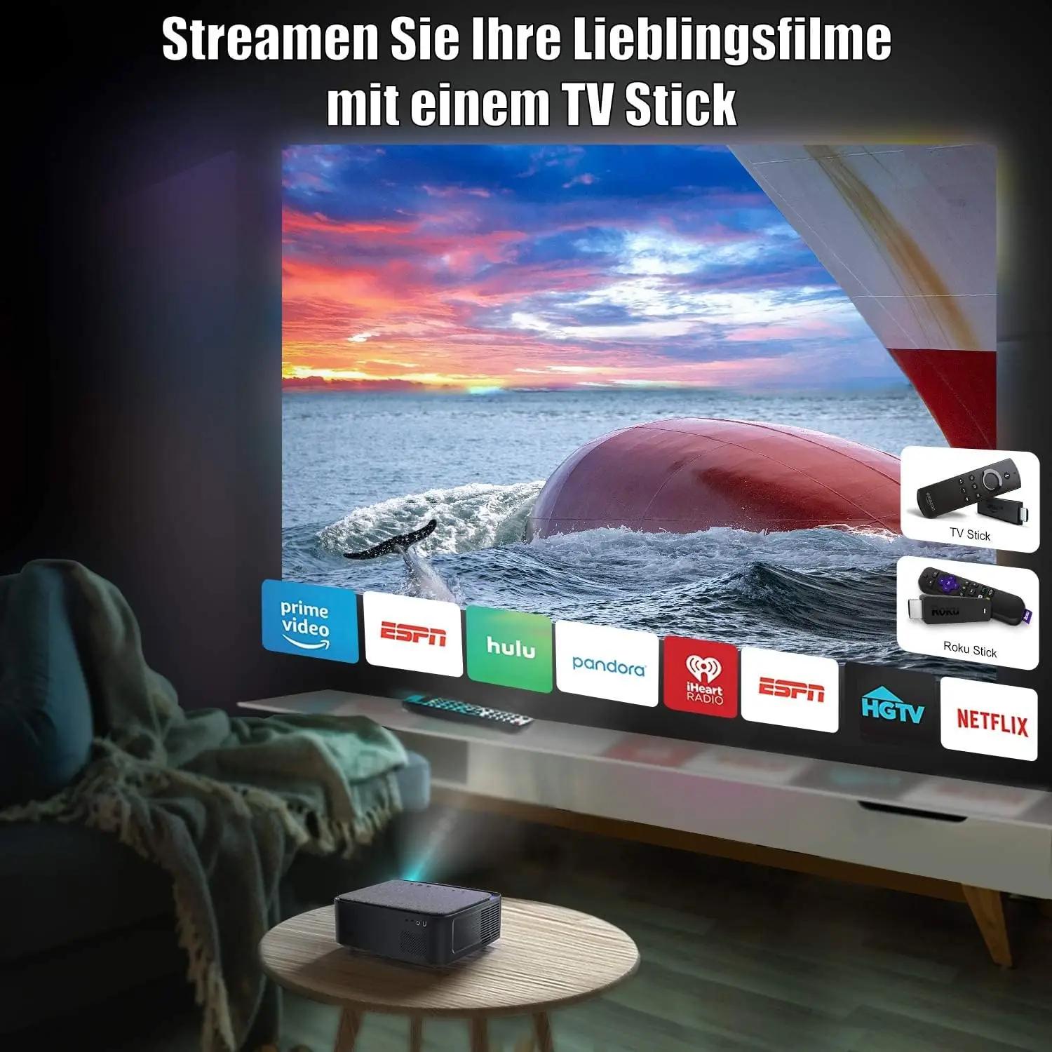 WiMiUS Full HD kodukino projektor — võimas 1200 ANSI valgusti – pilt 6