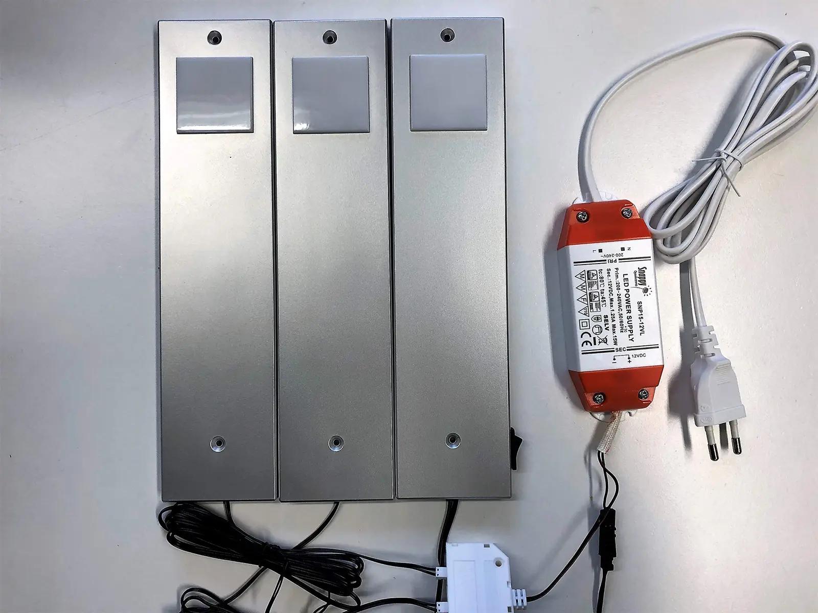 ACCE LED-valgusti köögi kapile — soe valge, 3-osaline komplekt – lisavaade