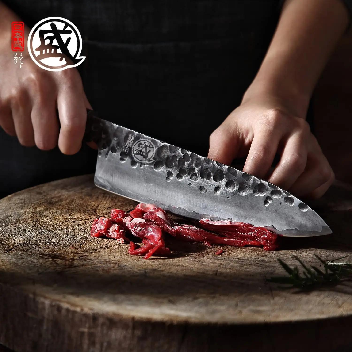 MITSUMOTO SAKARI roostevaba 22 cm Gyuto köögi nuga – pakend ja tarvikud