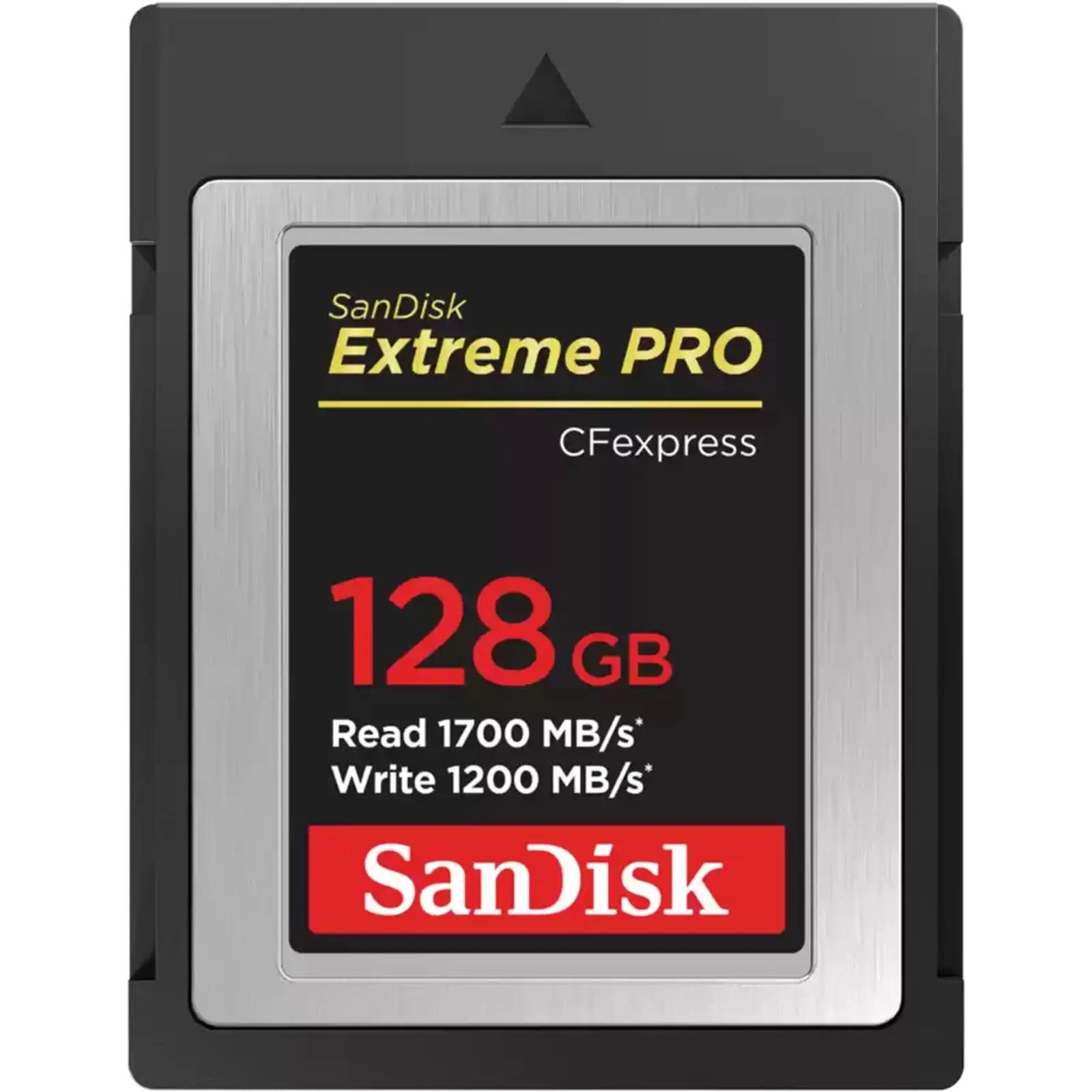 SanDisk SDCFE-128G-GN4IN mälukaardid – detailne lähivaade