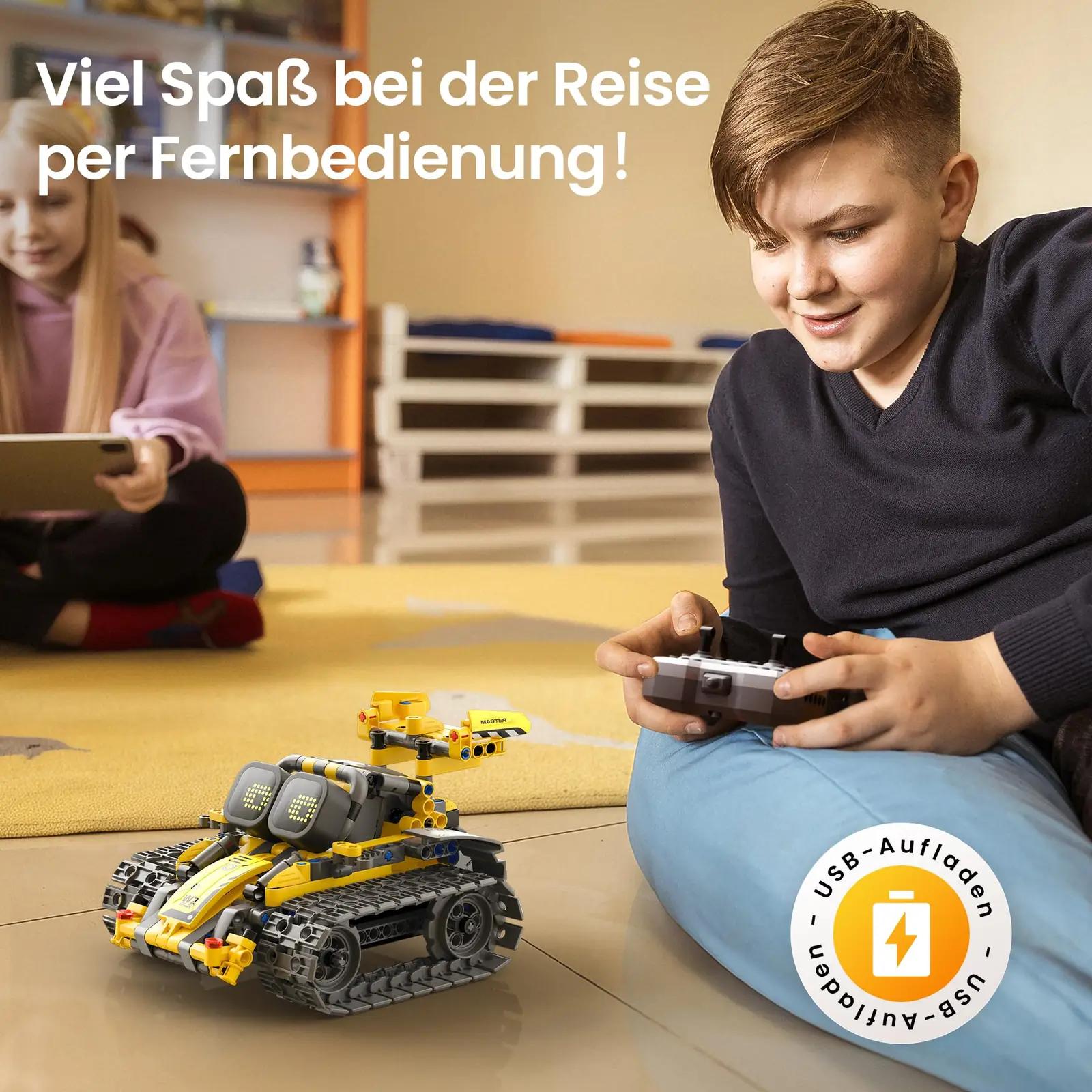 Sillbird kollane 5-in-1 programmiga robot — loov mänguasi – lisavaade
