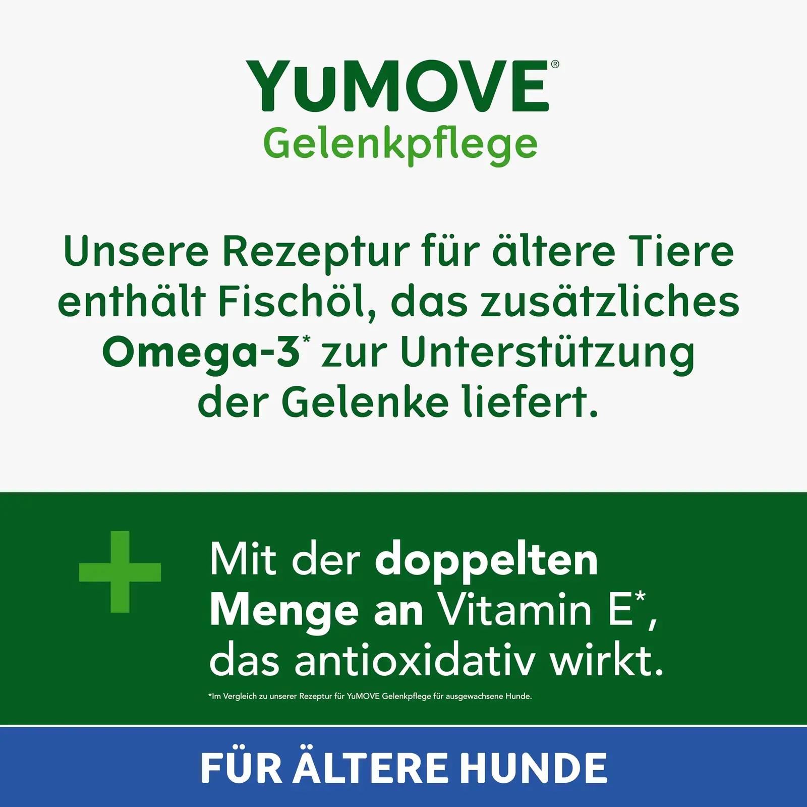 YuMOVE toetav liigeste toidulisand koertele – Grünlippmuschel 120 – pakend ja tarvikud