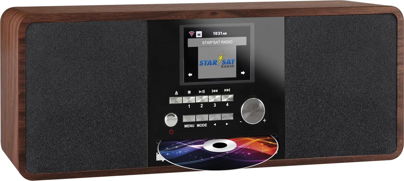 Imperial kõik-ühes DAB+ raadio-CD puidumusteriga — personaalne