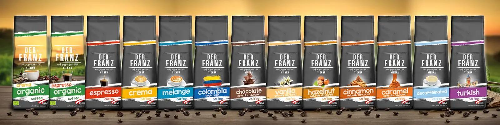 Der-Franz maitsev aromaatne kohvipakk — 5 x 500 g tervete ubadega – pilt 8