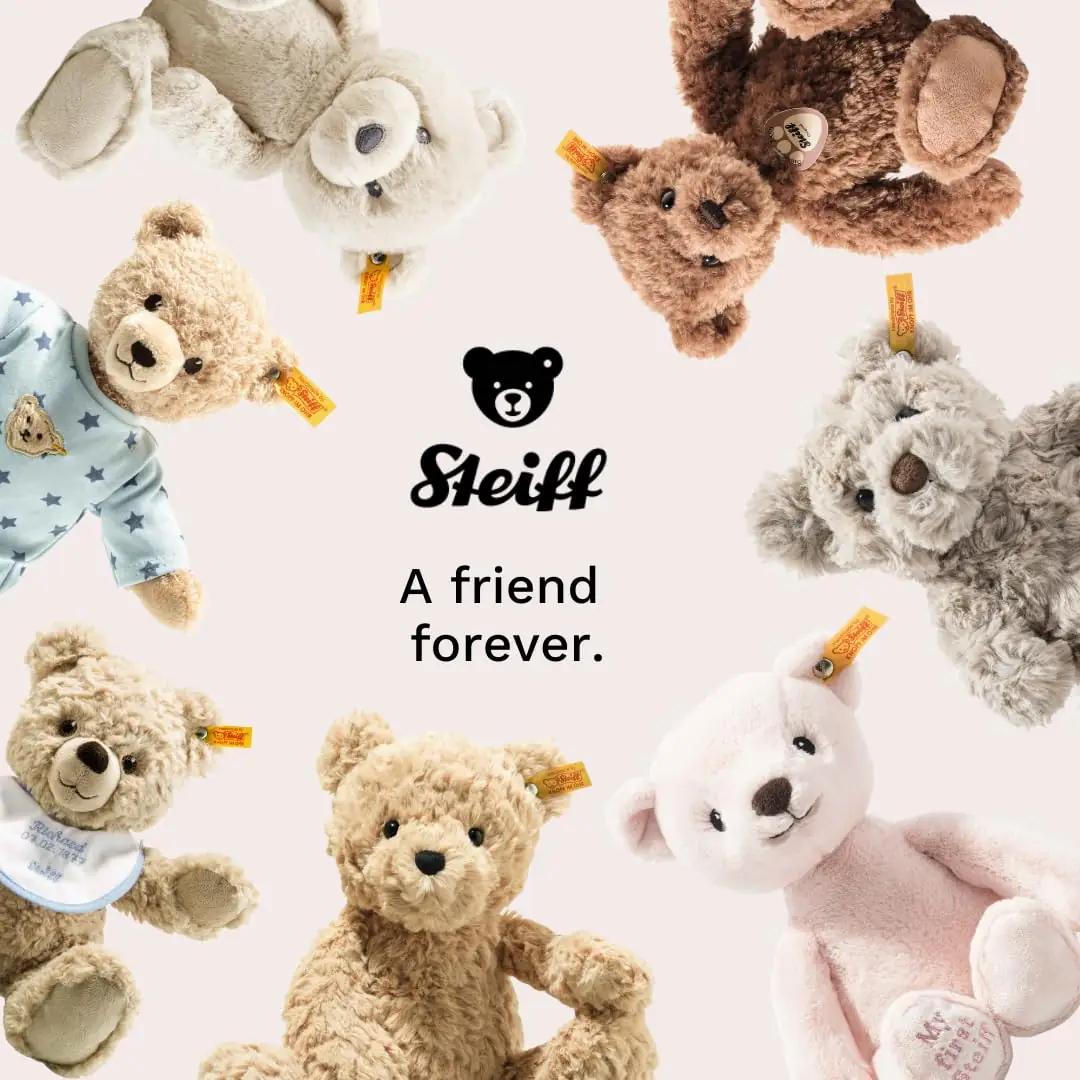 Steiff pehme plüüsist tatsav jänku – sobib imikule ja kingituseks – kasutusnäide