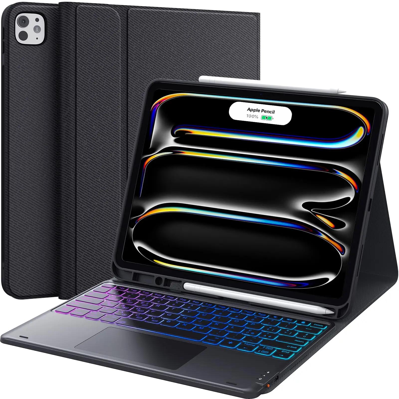 CHESONA iPad Pro 13 kaetud magnetiline klaviatuur — must