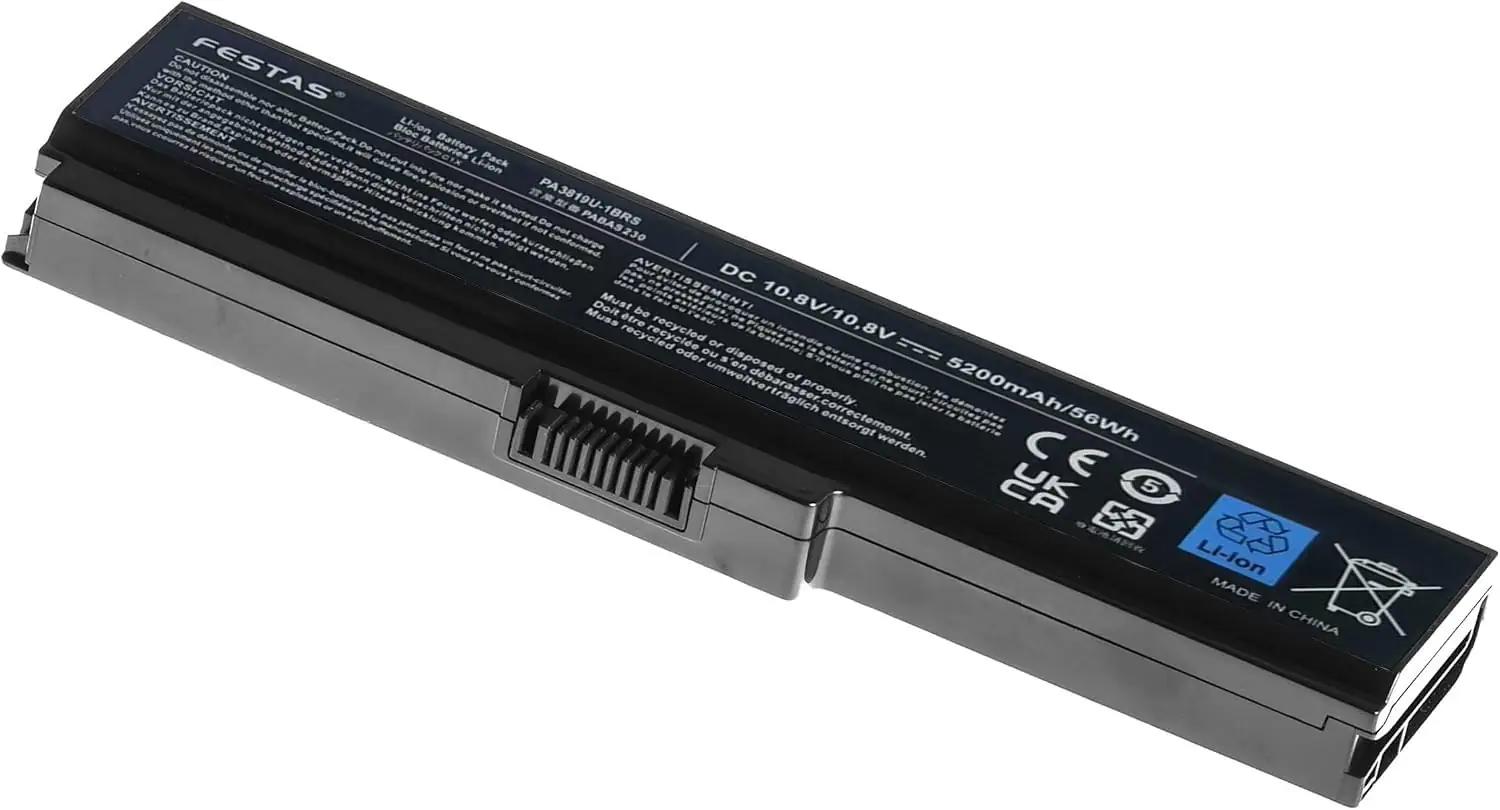 FESTAS vastupidav sülearvutiaku 10,8 V 5200 mAh – pakend ja tarvikud