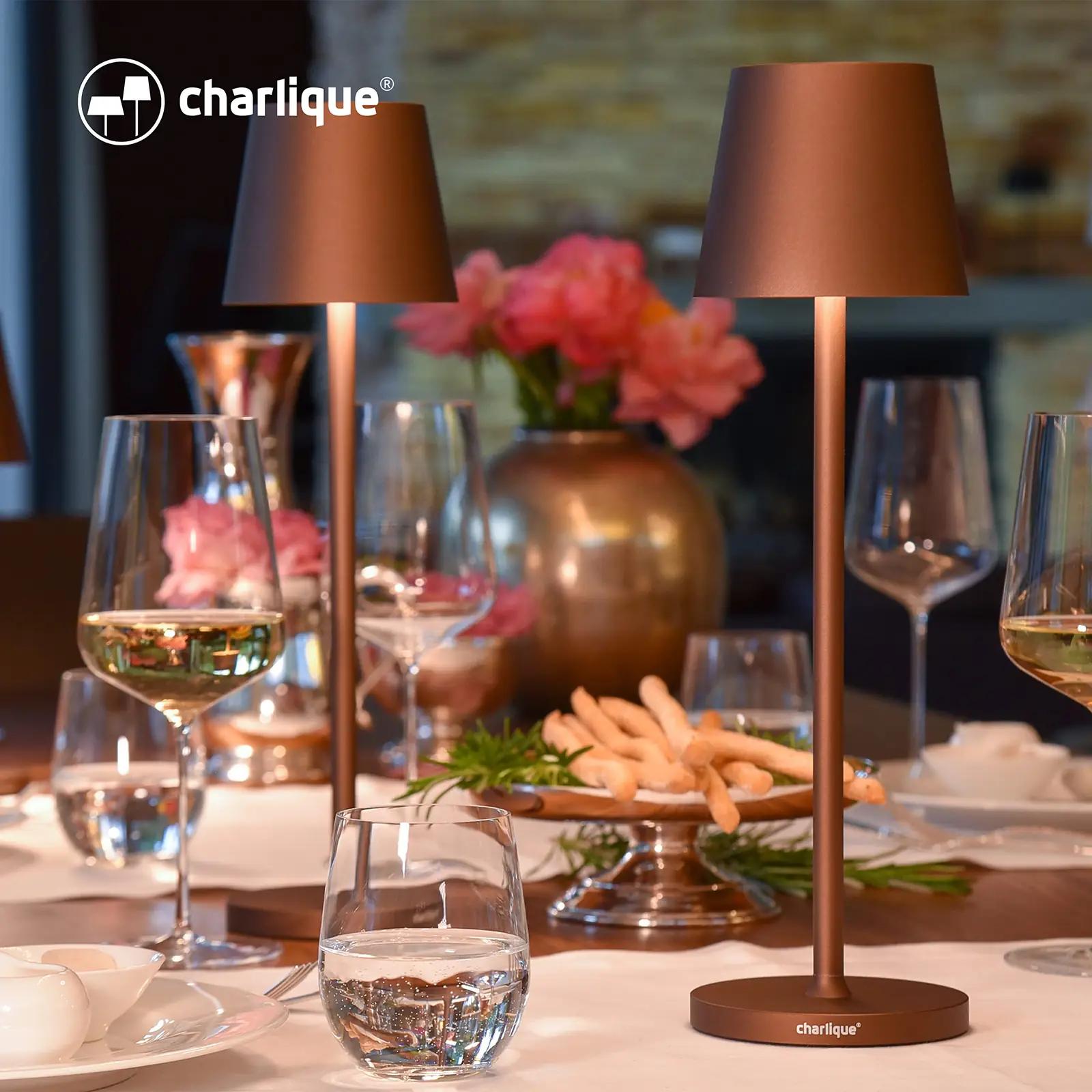 charlique elegantne akulaudlamp 38 cm — ilmastikukindel kingitus – pakend ja tarvikud