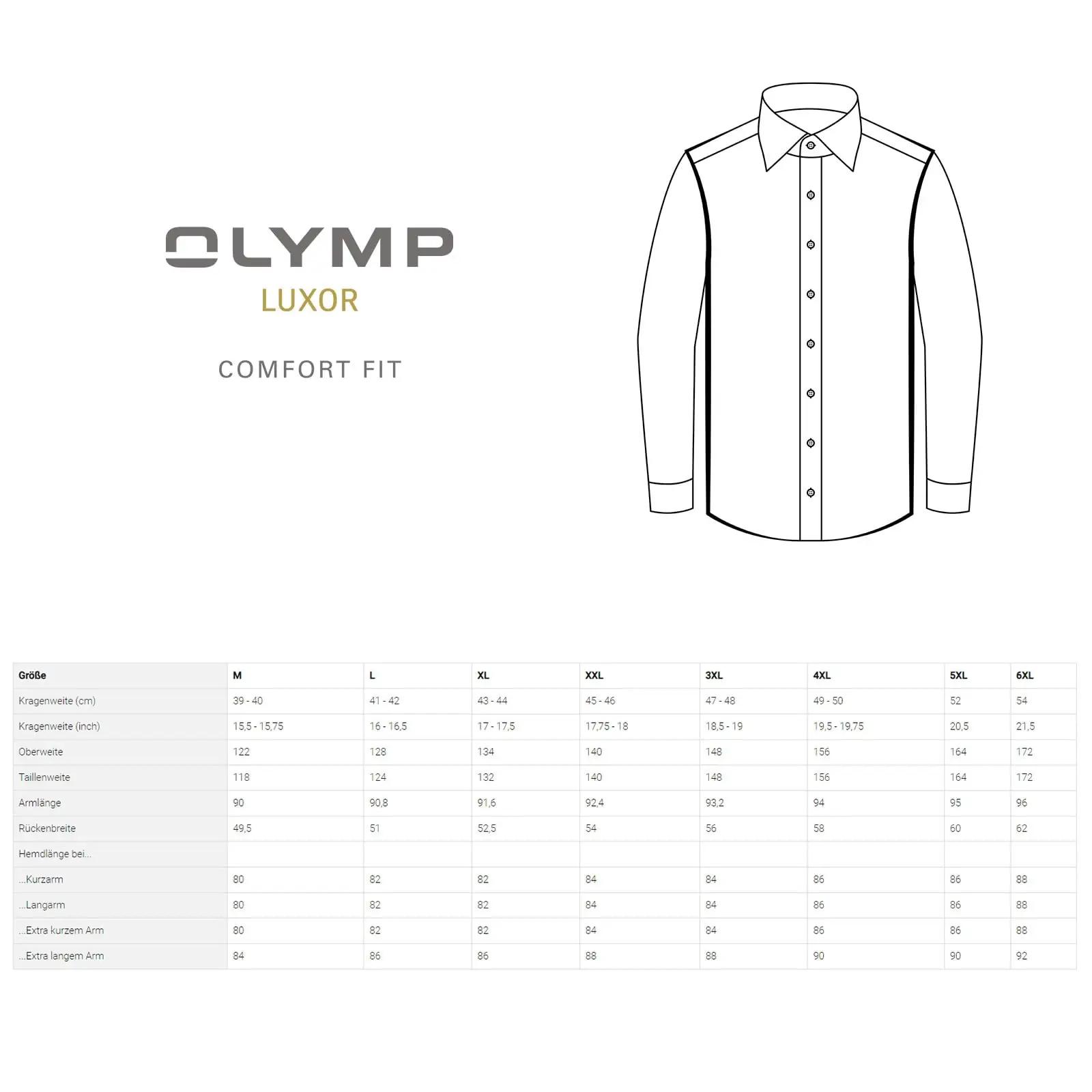 OLYMP puuvillane meeste särk – Luxor modern fit, valge – kasutusnäide