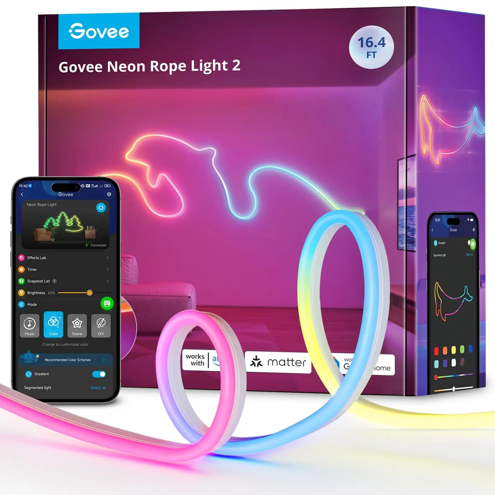 Govee silikoonne Neon Rope Light 5m – painduv seinakaunistus