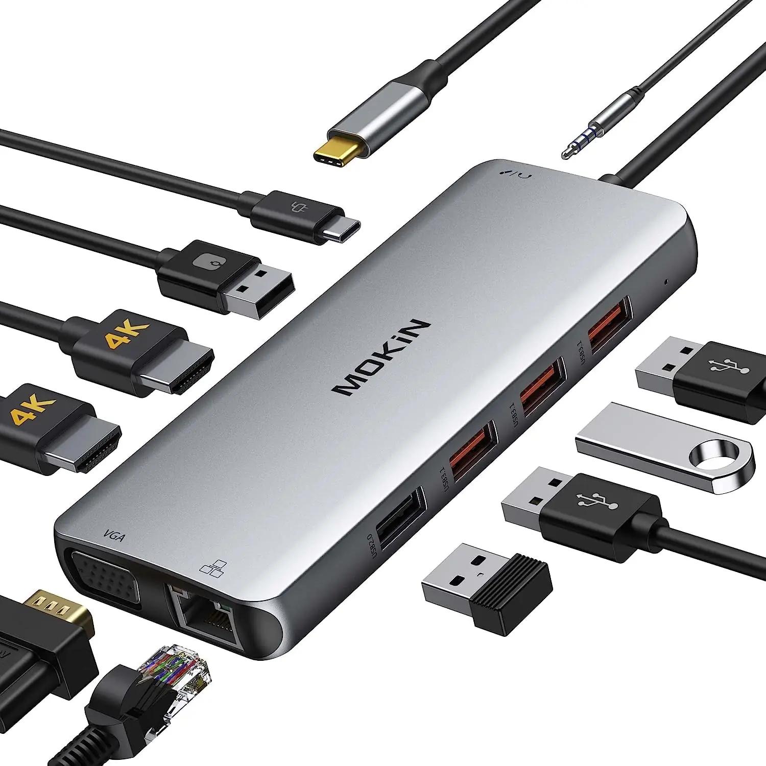 MOKiN mugav USB-C hub – 12-in-1 docking multifunktsioon