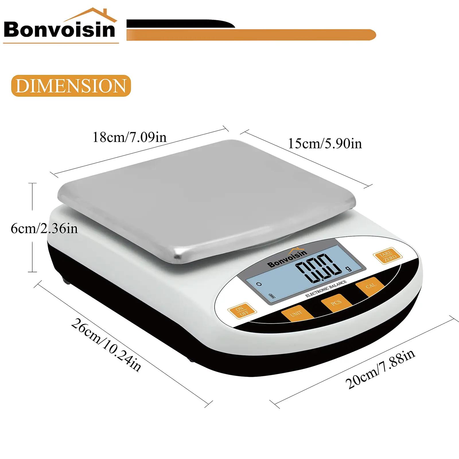 Bonvoisin täppiskaal 5000 g x 0,01 g – labori- ja ehtekasutus – kasutusnäide
