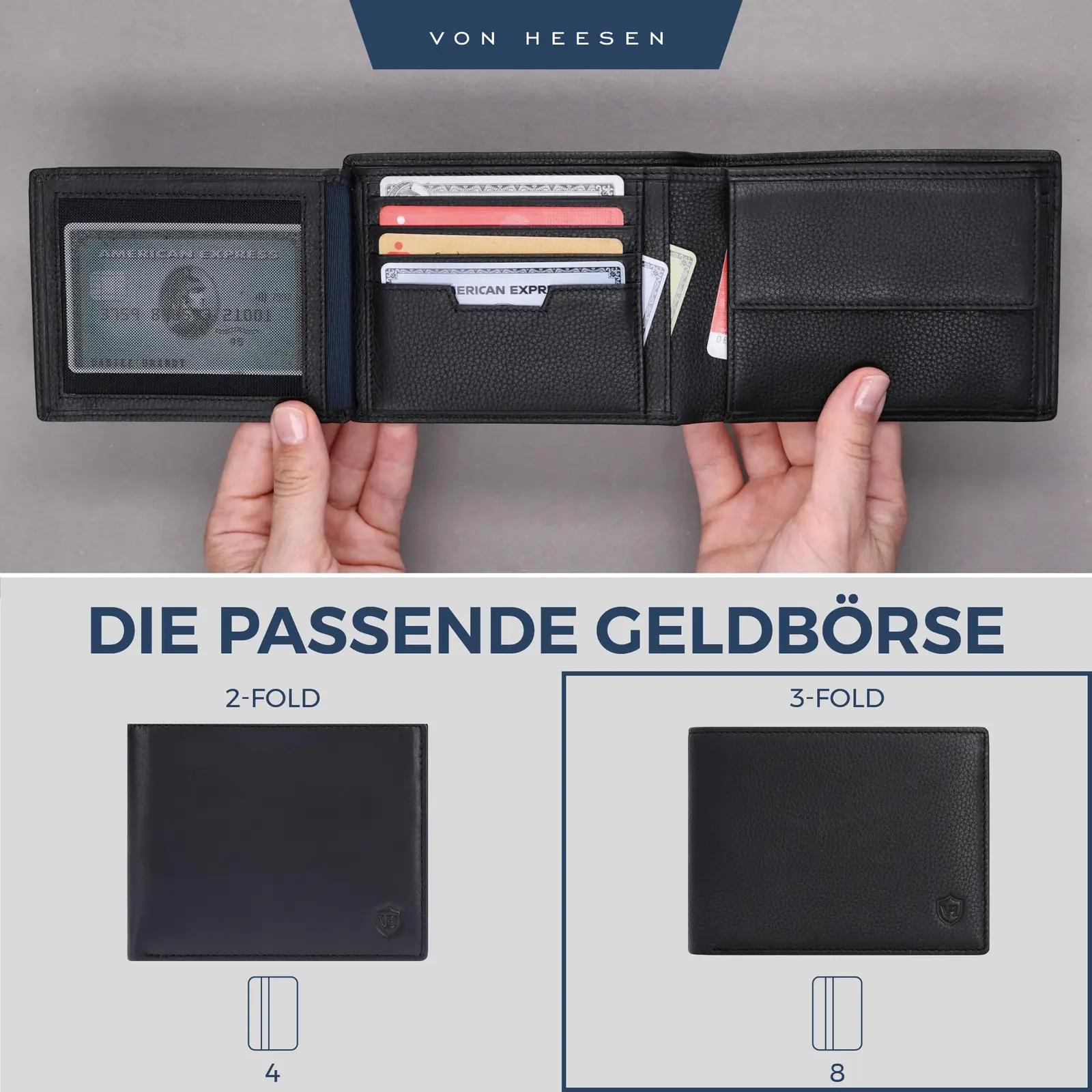 VON HEESEN ehtsast nahast meeste rahakott RFID kaitsega – pilt 6