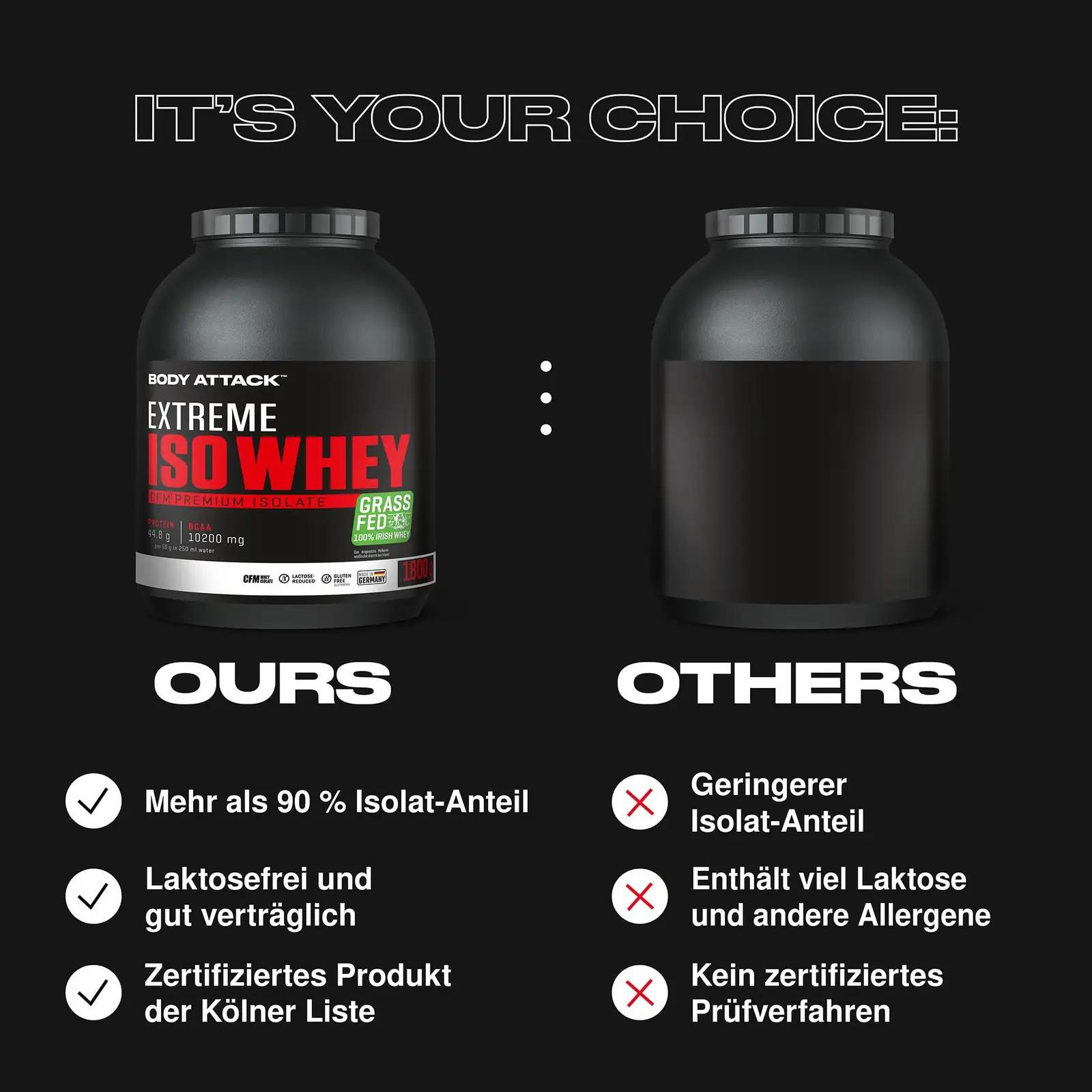 Body Attack šokolaadine Iso Whey — kõrge Isolaadi sisaldus – lisavaade