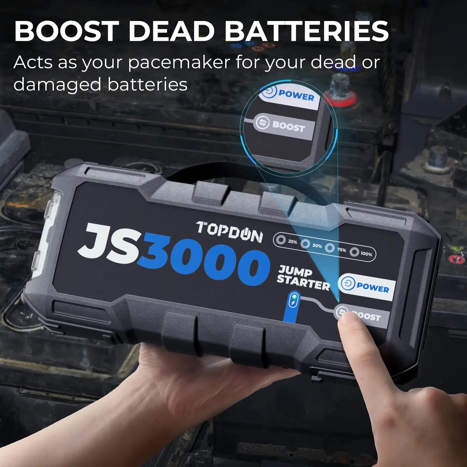 TOPDON tugev 24000mAh starthilfe powerbank autosõitjatele – pilt 6