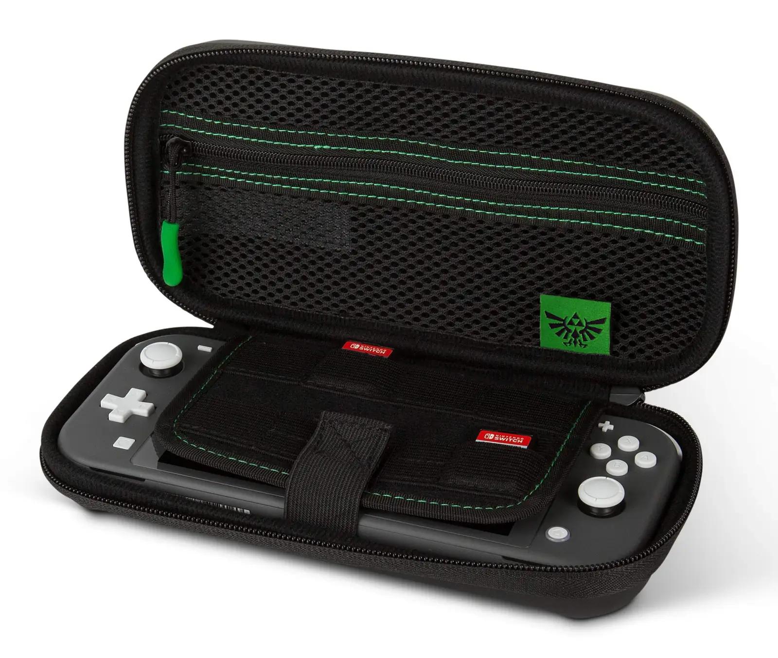 PowerA pehme mikrofibrist kaitsekott Nintendo Switchile – pakend ja tarvikud