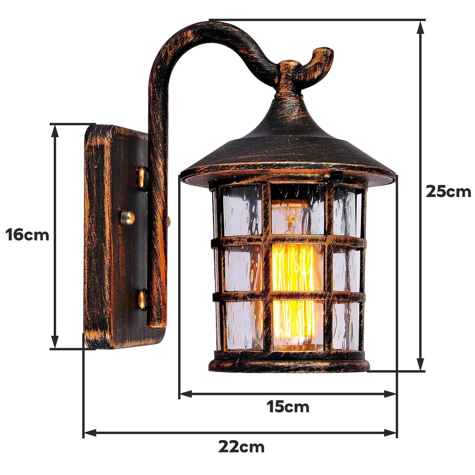 SUZNIU vintage välisvalgusti alumiiniumist stiilne lamp – pilt 8