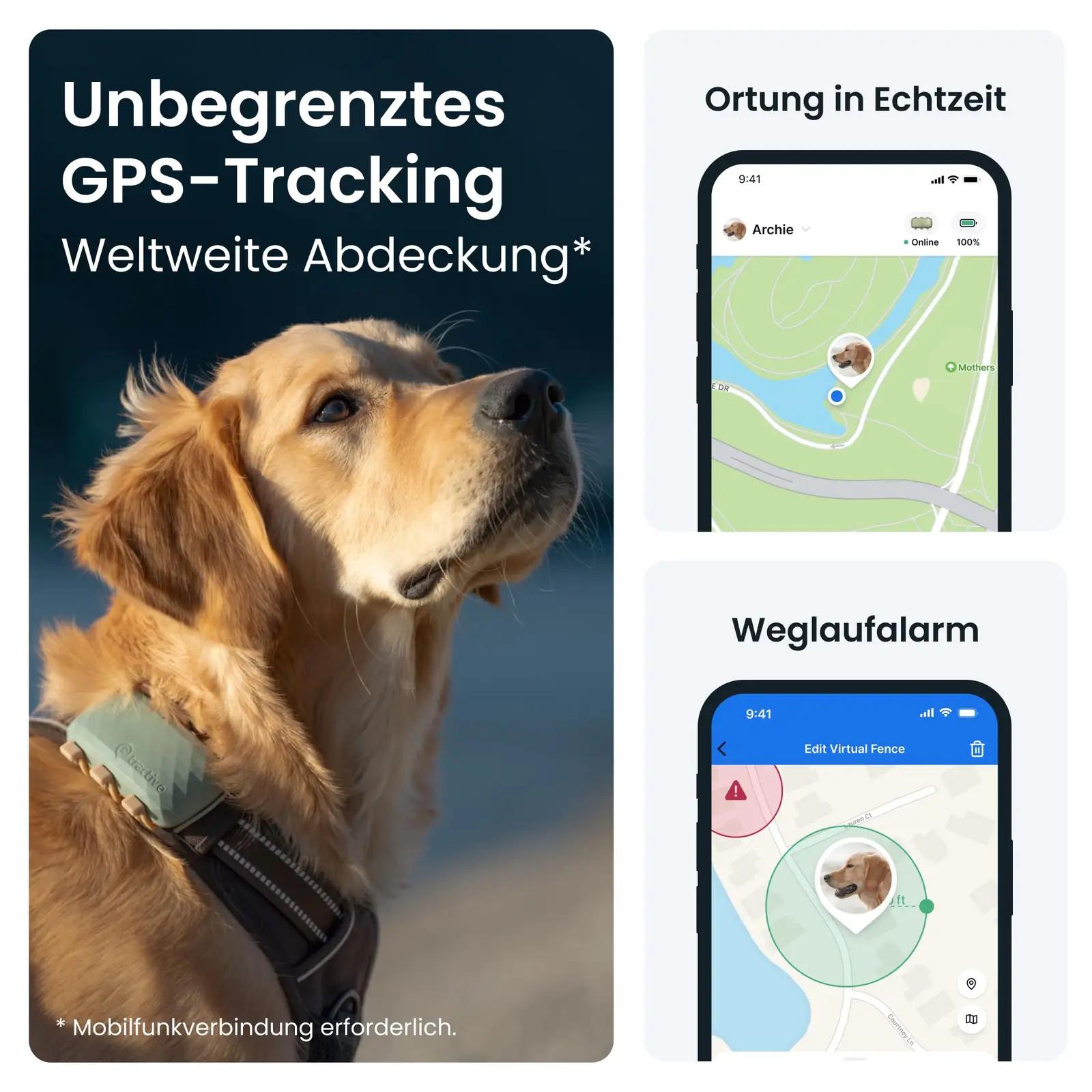 Tractive tugev plastikust GPS-tracker koertele – pikk aku – detailne vaade