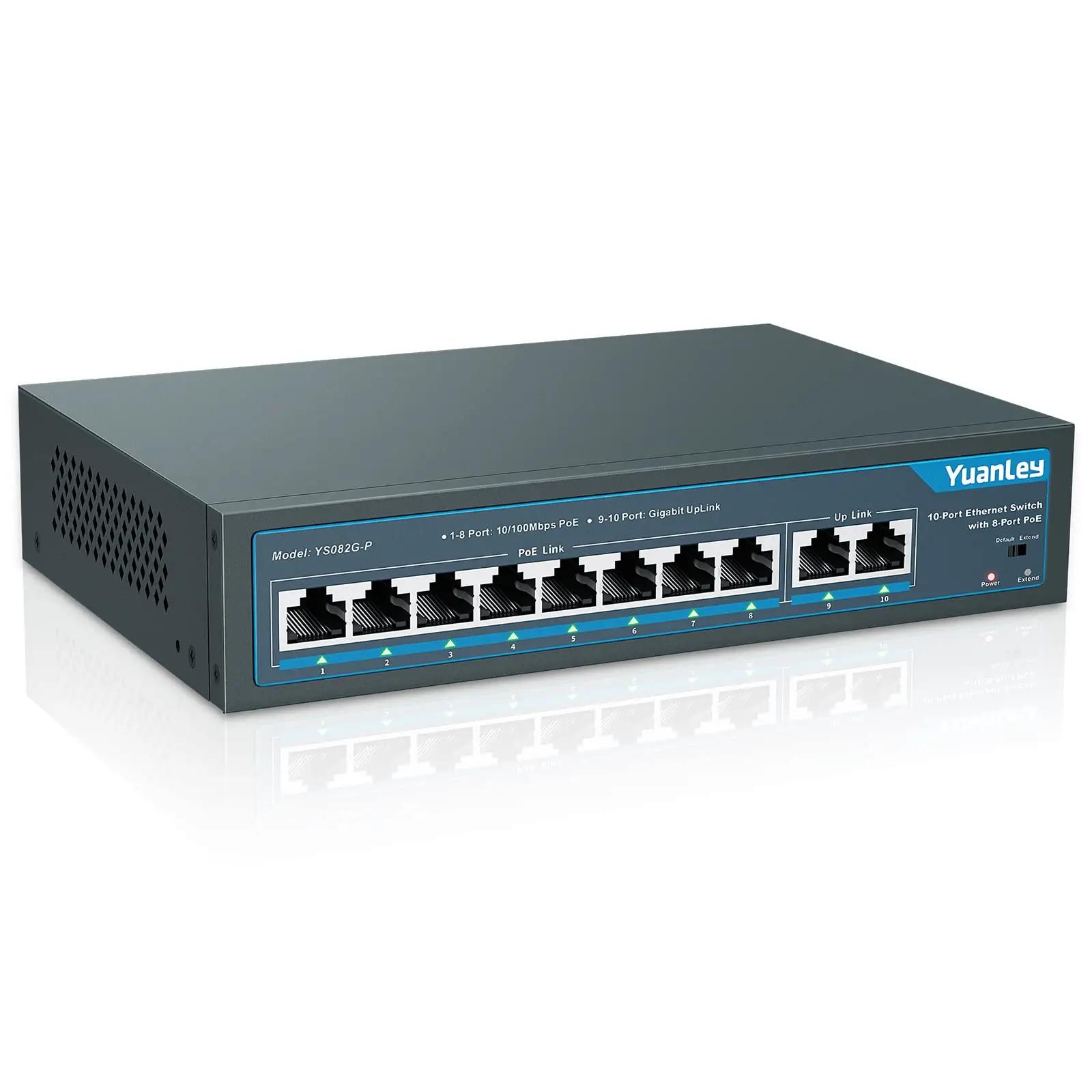 YuanLey 10 Port | 8*PoE+ (120w) arvutid ja tarvikud – toote esivaade