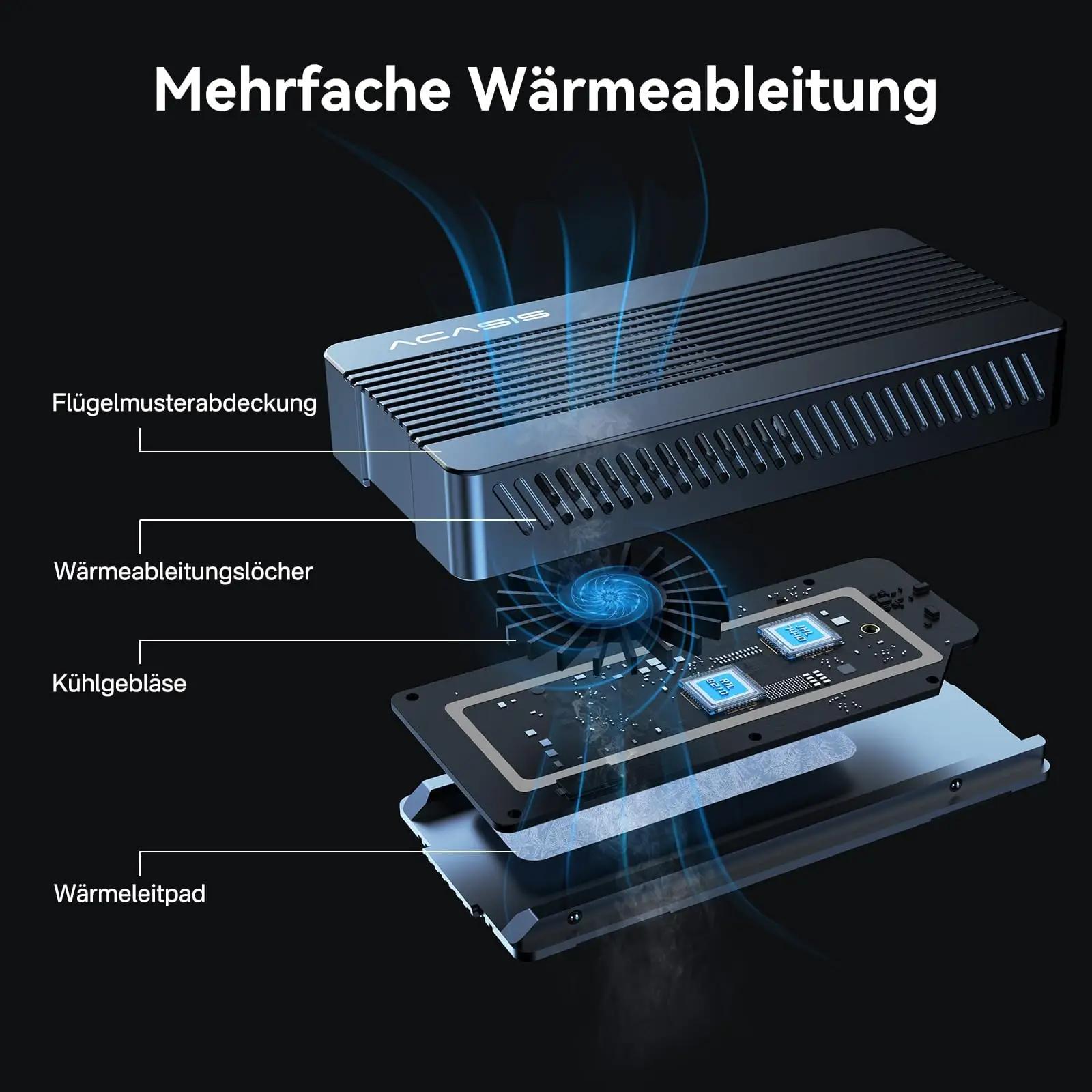 Acasis alumiiniumist M.2 NVMe SSD korpus – kiire ja vaikne – kasutusnäide