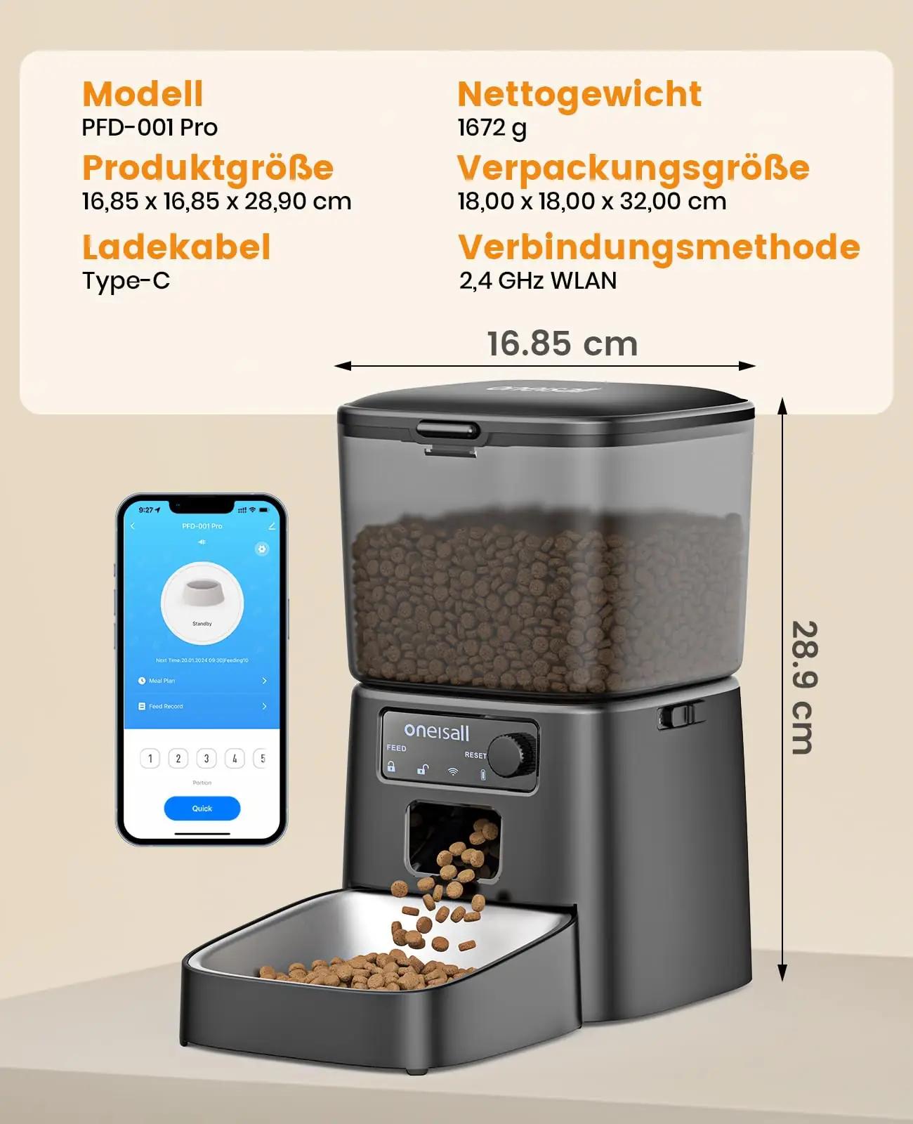 oneisall roostevaba automaatne 3.5L lemmikloomatoiduseade – pilt 9