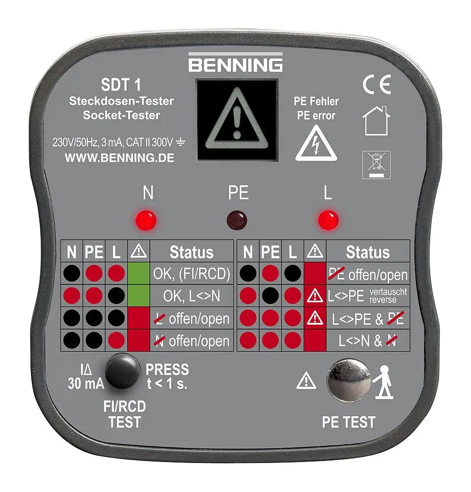 BENNING 020053 pinge- ja voolutesterid – detailne lähivaade