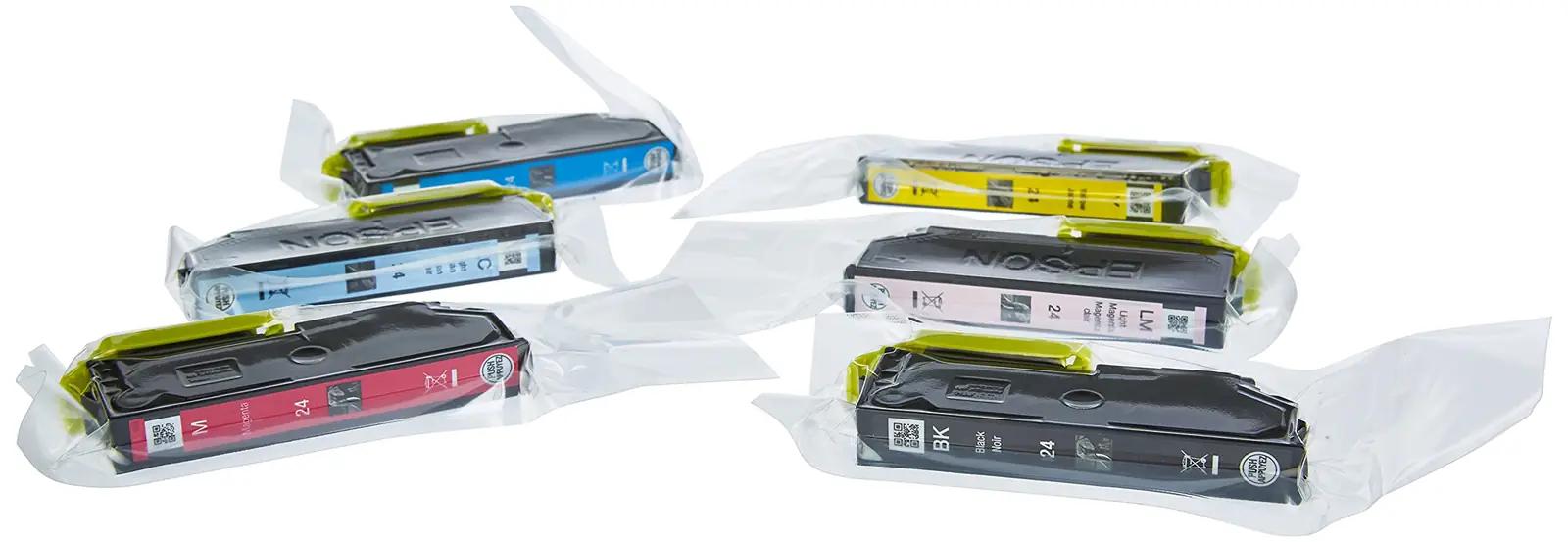 Epson värvikas tindikomplekt – tindipatruunid tindiprinteritele – pakend ja tarvikud