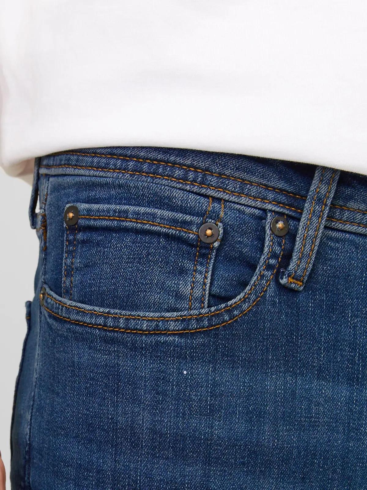 JACK & JONES tume denim püksid — klassikaline slim fit – pilt 7