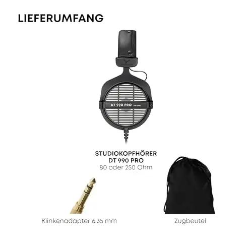 beyerdynamic must veluurist stuudiopeakomplekt – DT 990 PRO – pilt 10